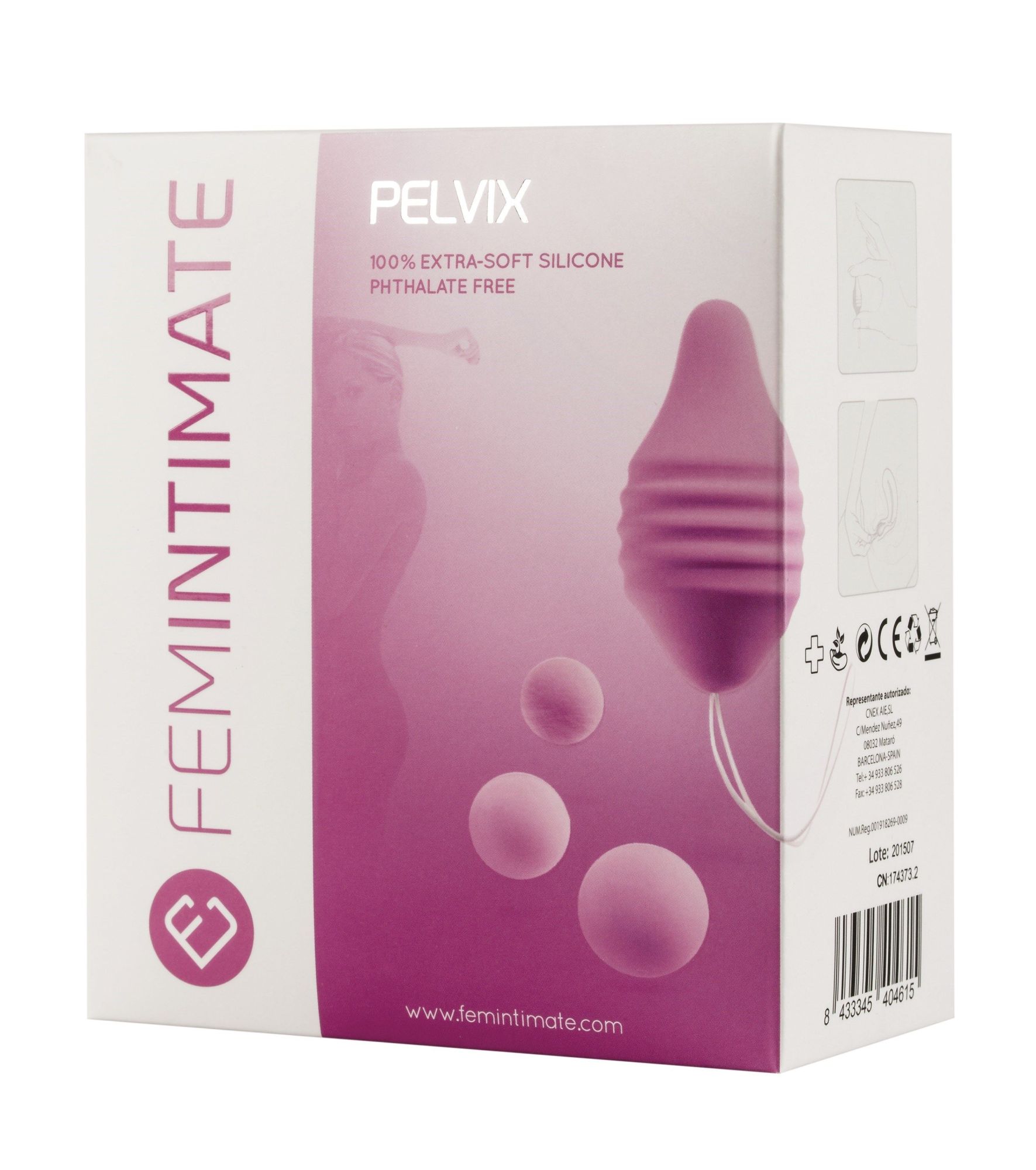 вагинальный тренажер femintimate pelvix, розовый в России