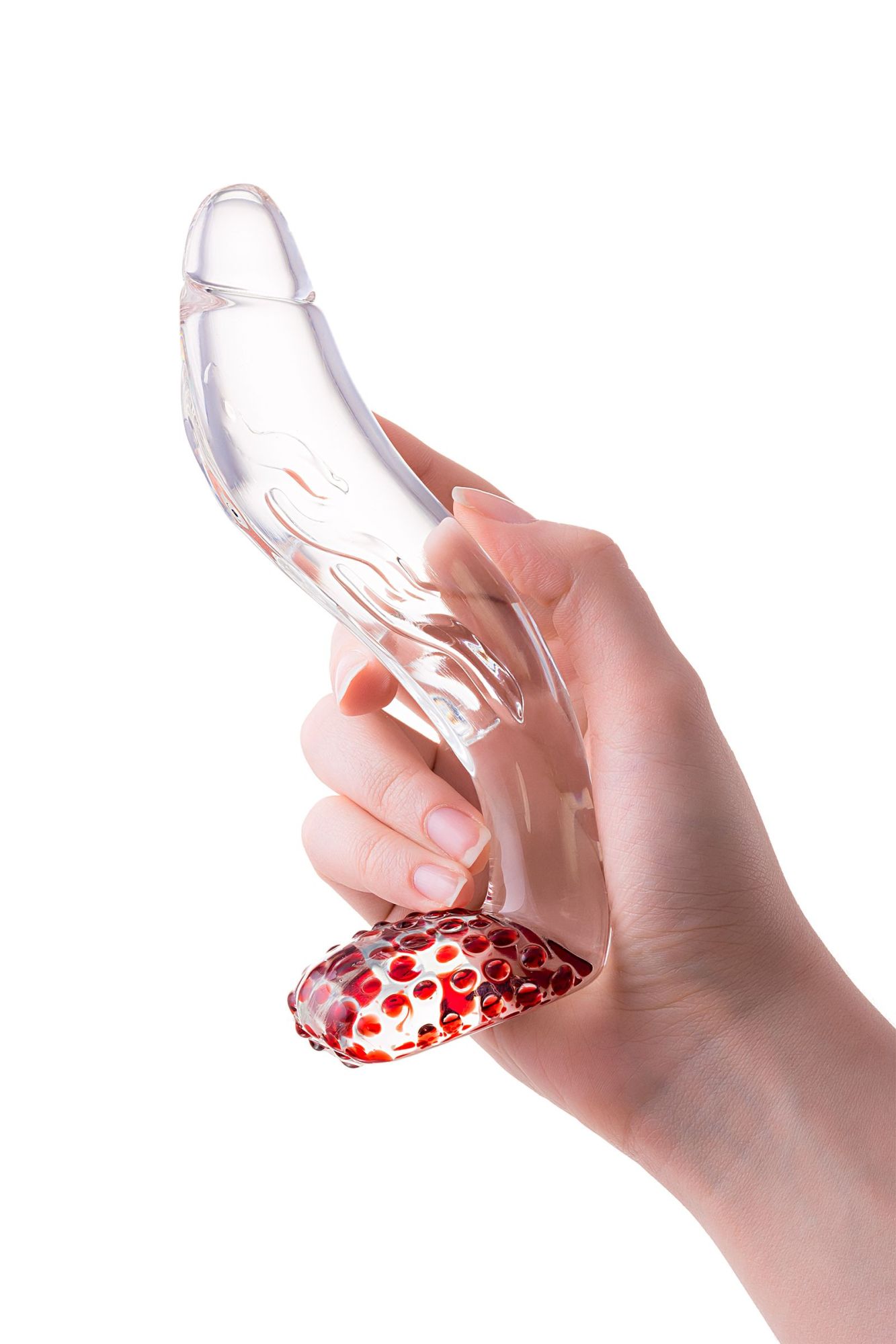 нереалистичный фаллоимитатор sexus glass, стекло, прозрачный, 17,5 см в России
