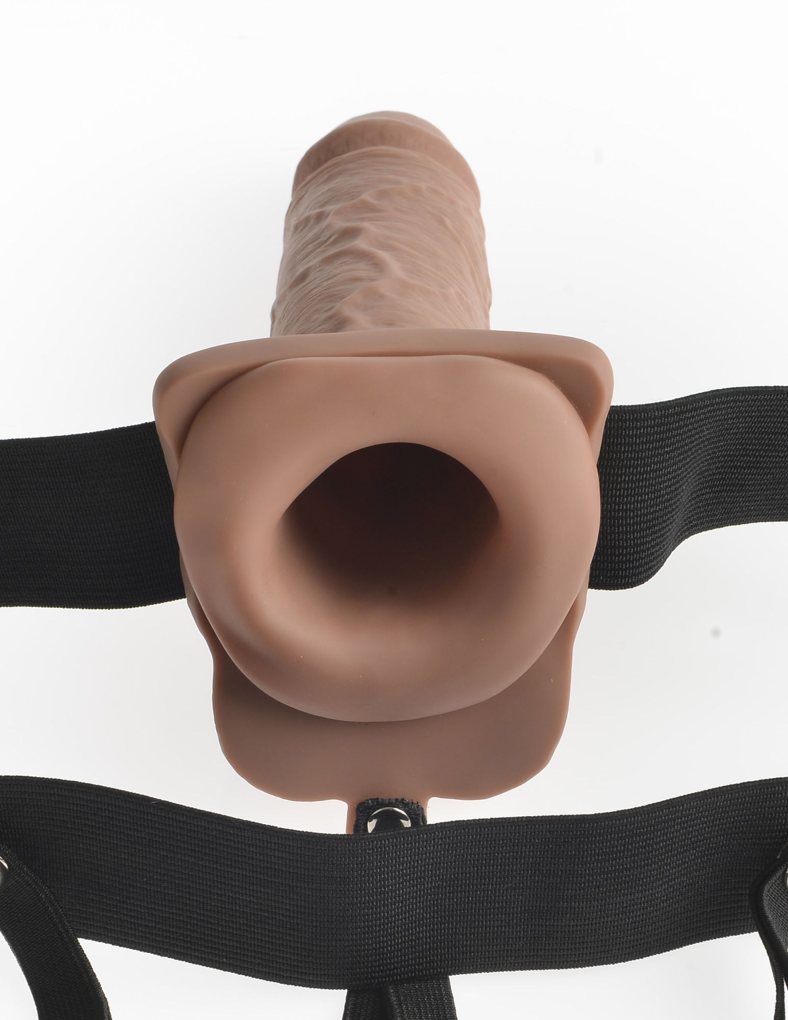 страпон с вибрацией 7" hollow strap on tan 339122pd в России