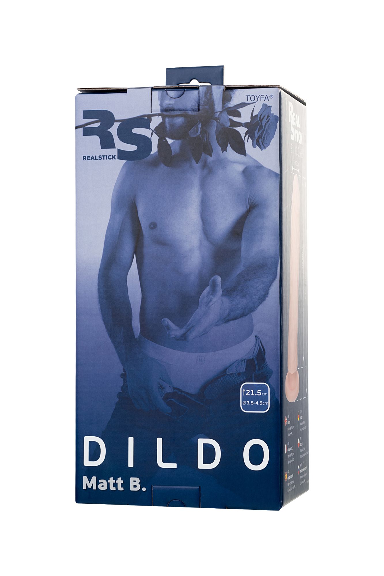 фаллоимитатор realstick silicone matt b, телесный, 21,5 см в России