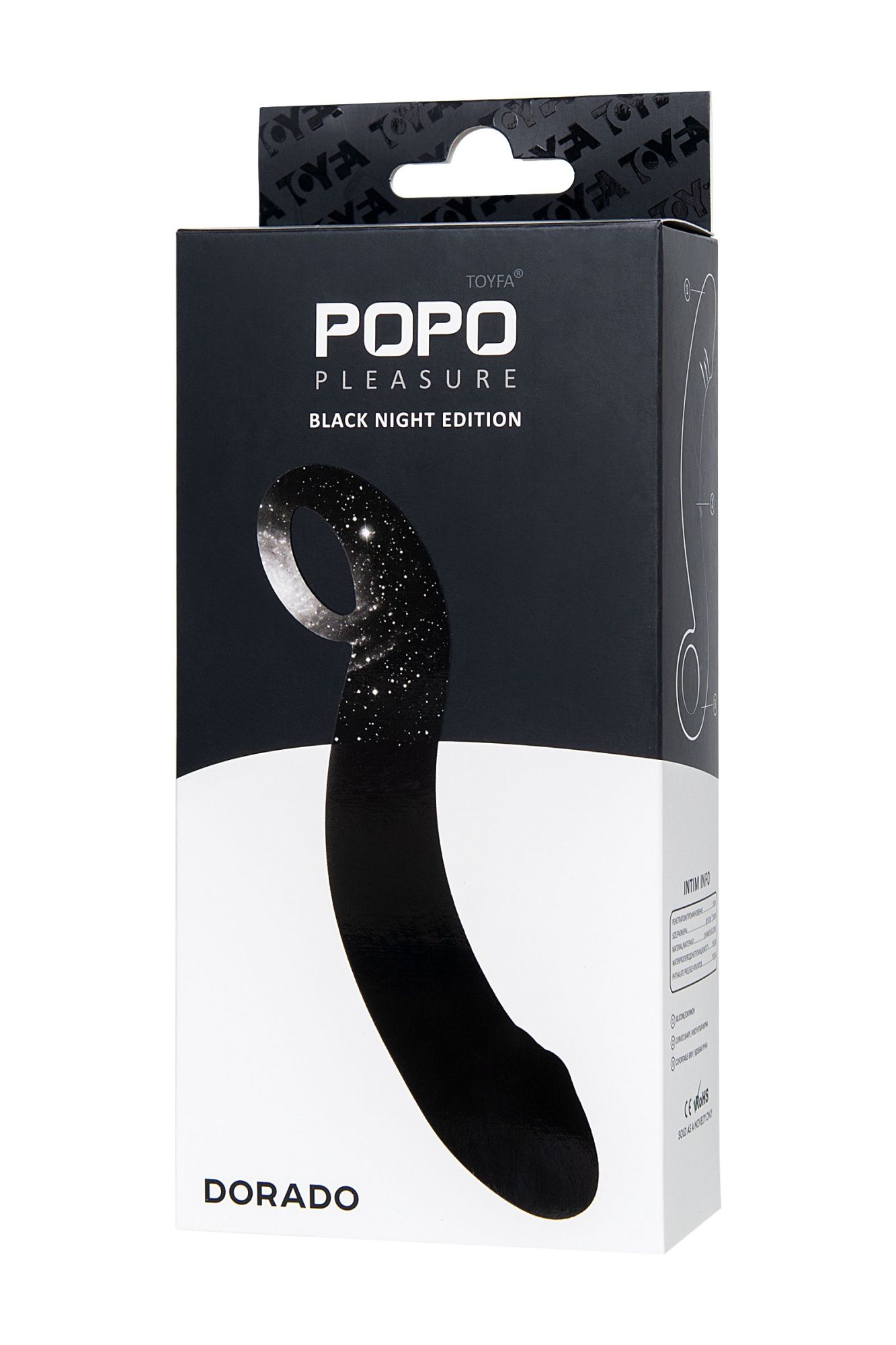 анальный стимулятор toyfa popo pleasure dorado, водонепроницаемый, силикон, черный, 18 см, ø 3,5 см в России