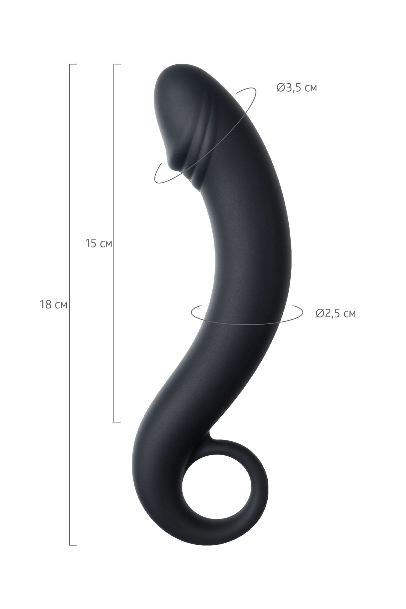 анальный стимулятор toyfa popo pleasure dorado, водонепроницаемый, силикон, черный, 18 см, ø 3,5 см в России