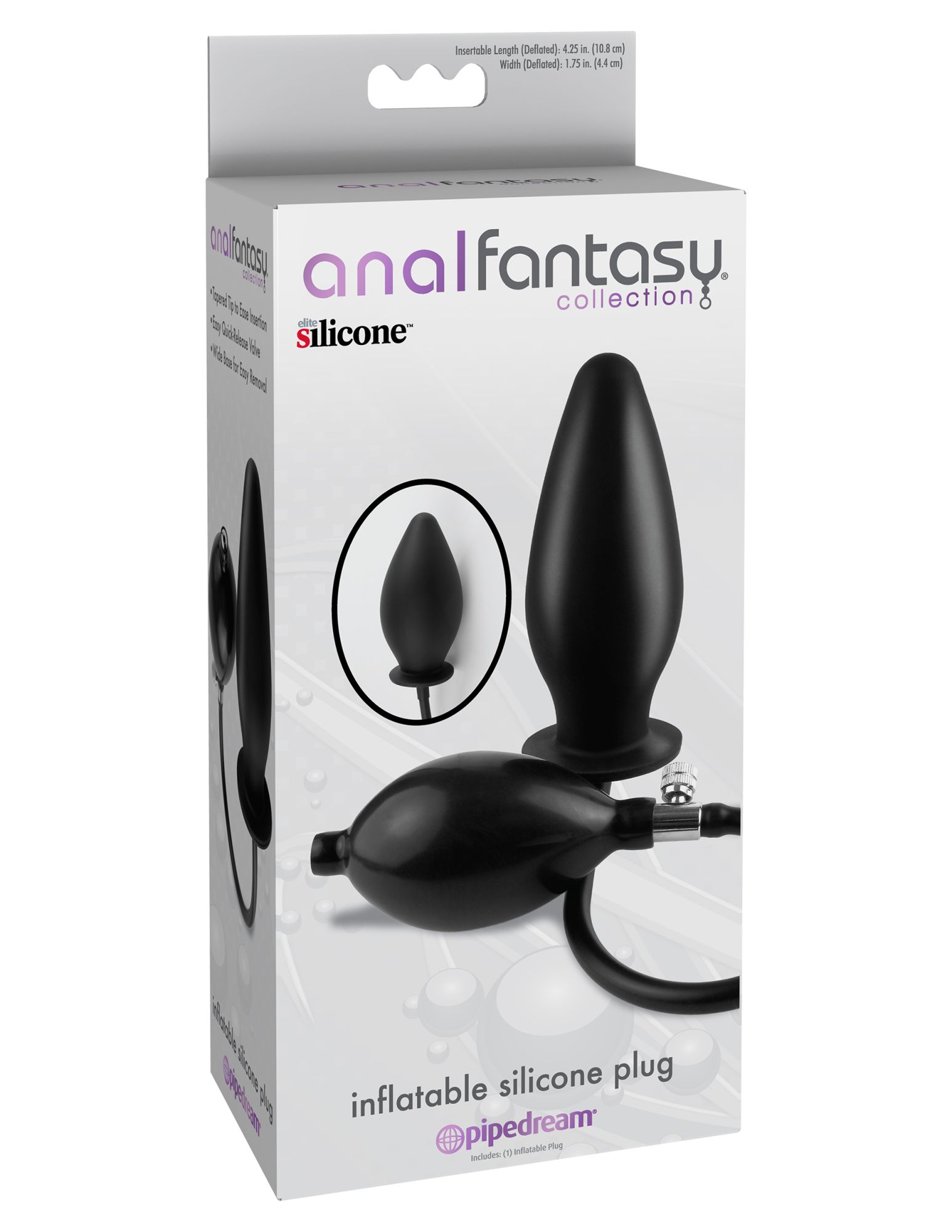 расширяющийся анальный стимулятор inflatable silicone plug pipedream 466823pd в России