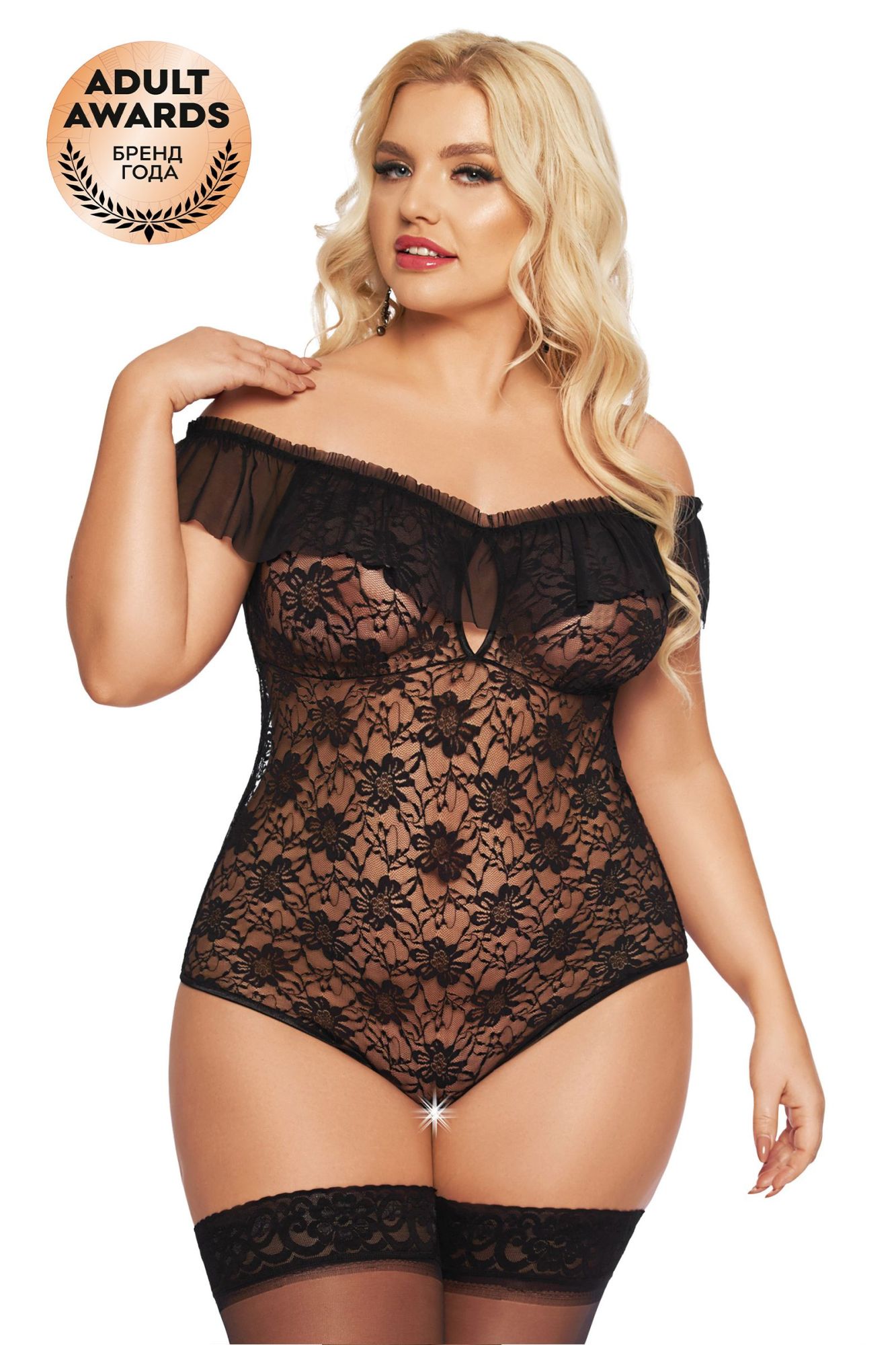 Эротическое боди softline collection kamila, черный, xxxl в России