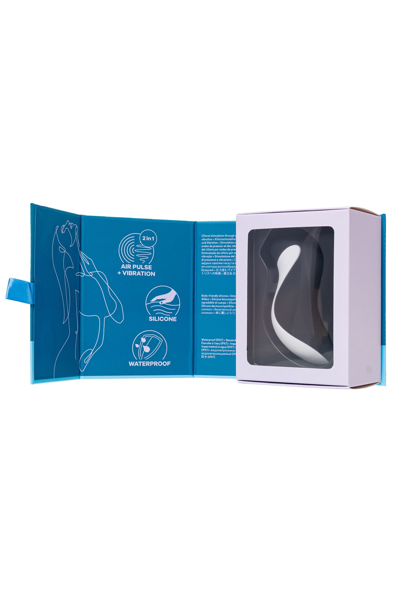 вакуум-волновой бесконтактный стимулятор клитора satisfyer orca, силикон, черный, 11,5 см в России