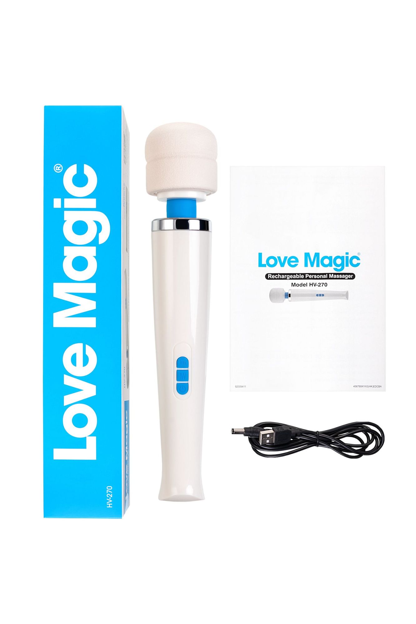 вибромассажёр love magic rechargeable hv-270, силикон, белый, 32 см в России