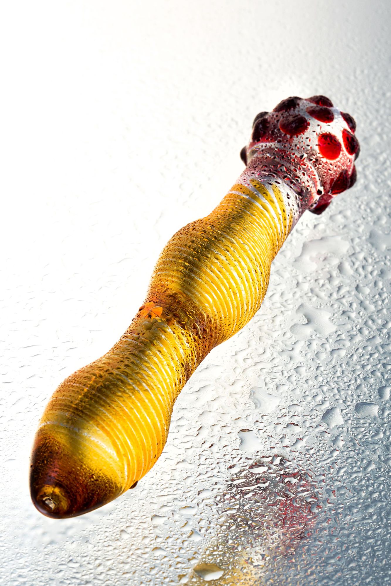 двусторонний фаллоимитатор sexus glass, стекло, прозрачный, 18 см в России