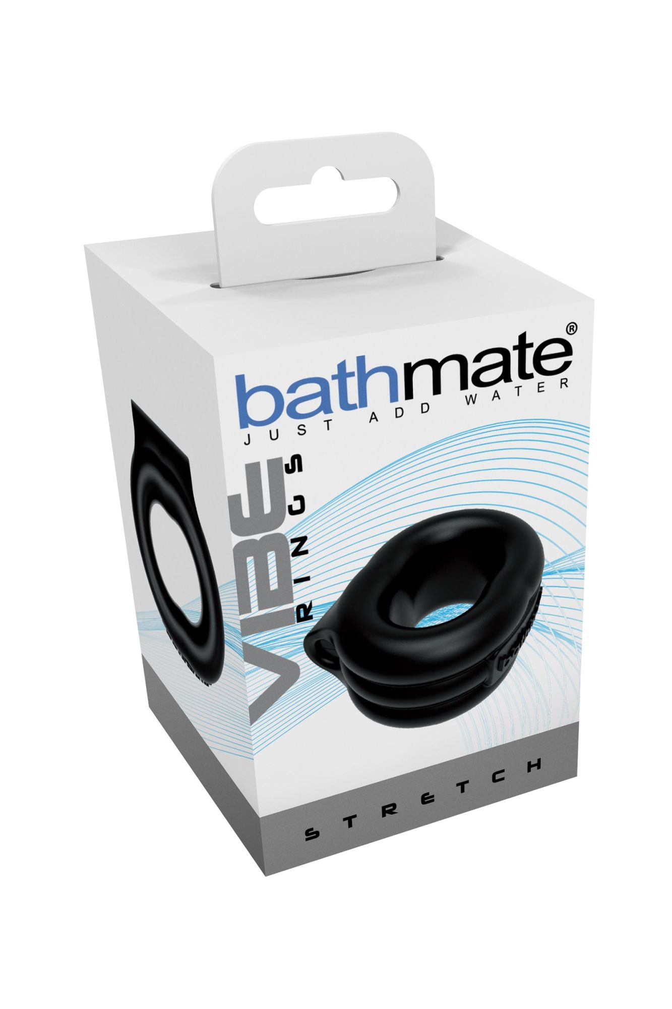 виброкольцо на пенис bathmate stretch, elastomex, черный в России