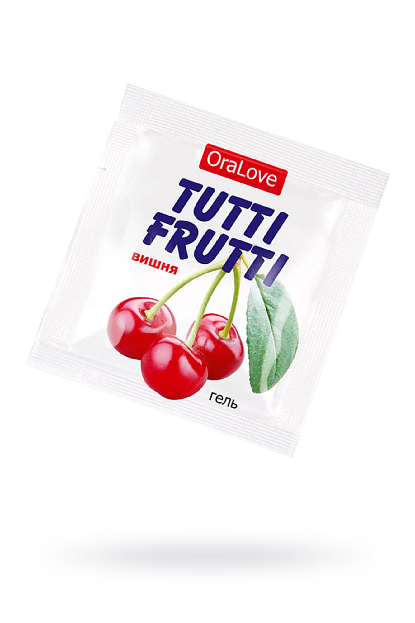 съедобная гель-смазка tutti-frutti для орального секса со вкусом вишни, 4 гр по 20 шт в упаковке в России