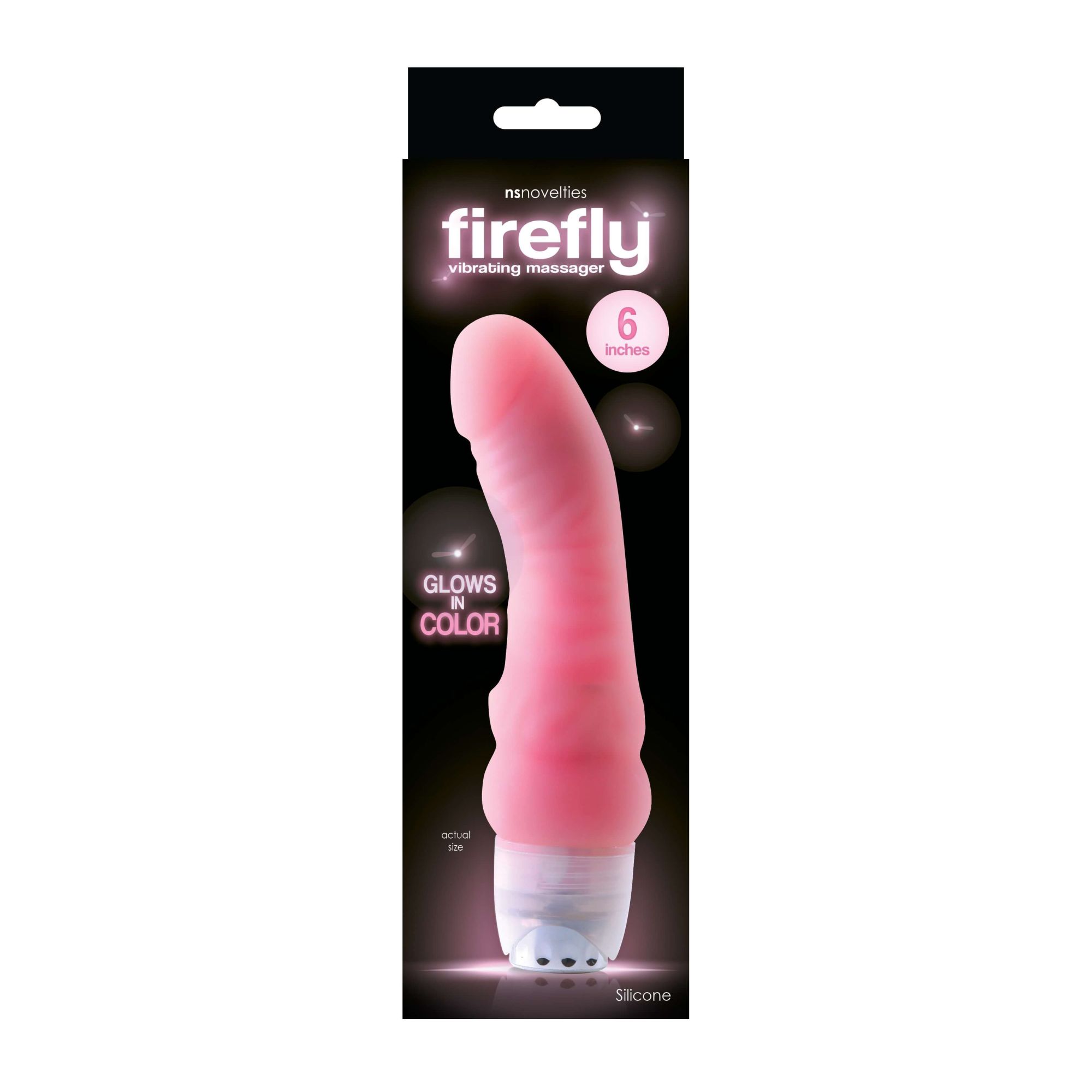 вибратор ns novelties firefly 6 inch vibrating massager, розовый в России