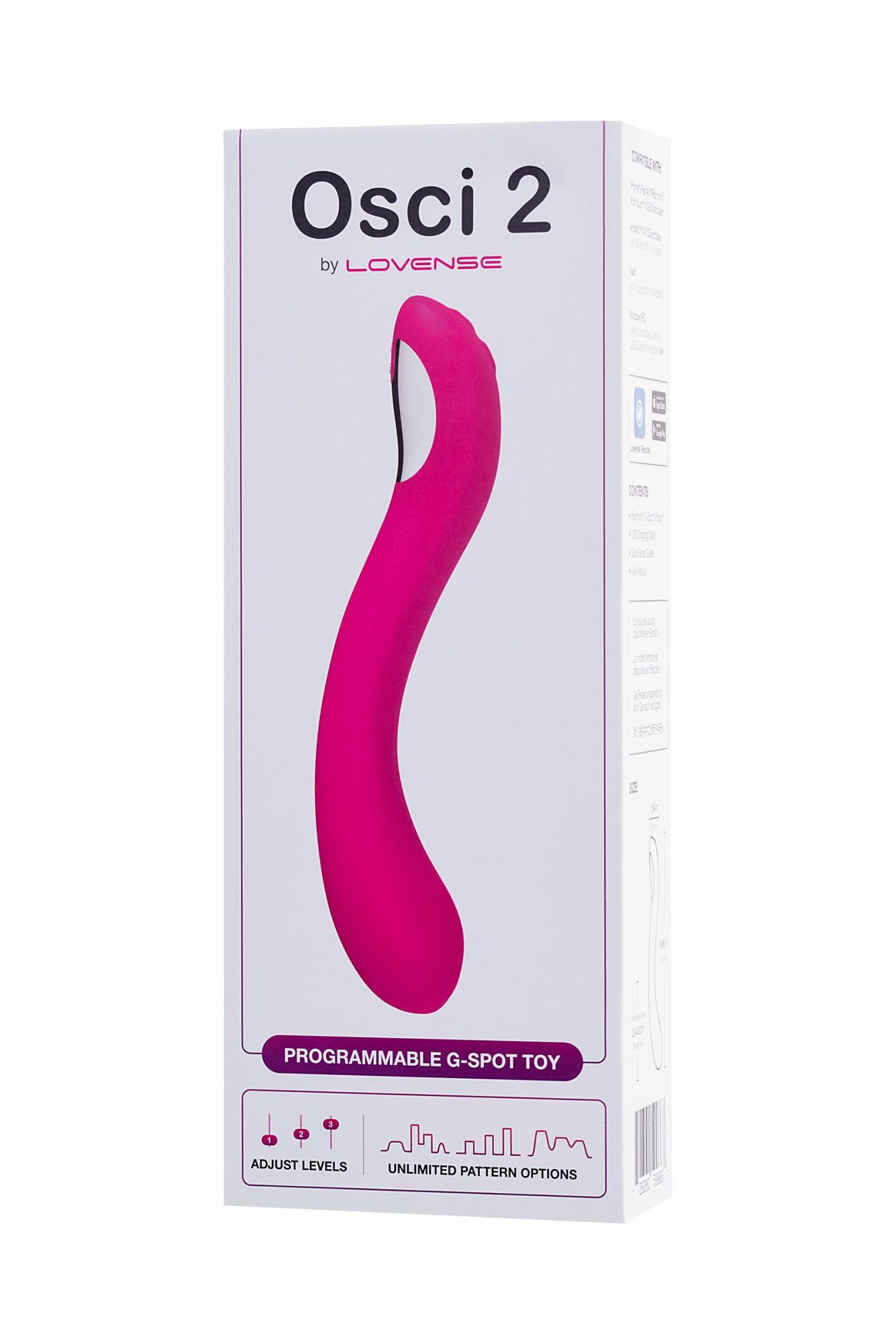 нереалистичный вибратор lovense osci 2, силикон, розовый, 22 см в России