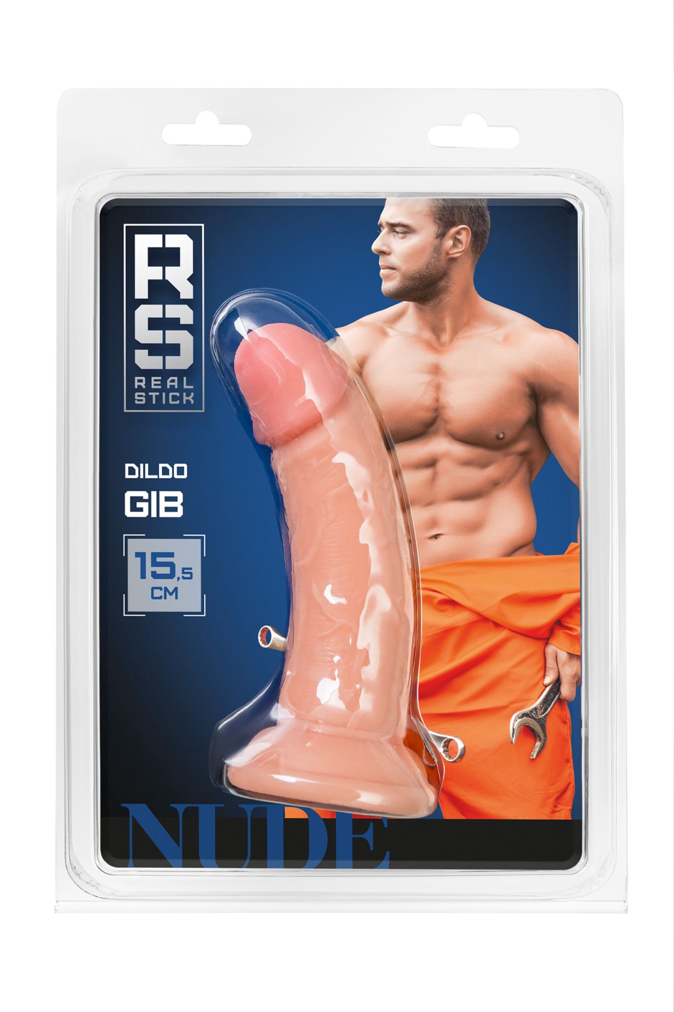 реалистичный фаллоимитатор realstick nude gib, pvc, телесный, 15,5 см в России