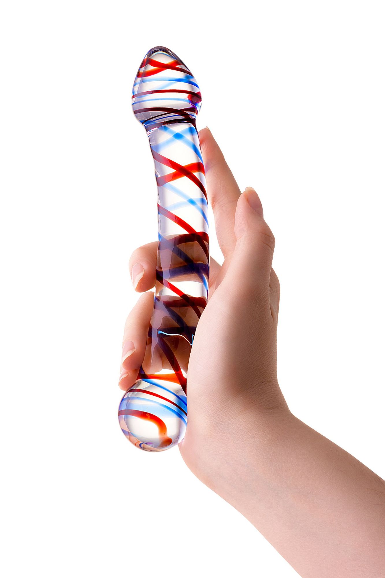 фаллоимитатор с двумя головками sexus glass, стекло, прозрачный, 21 см в России