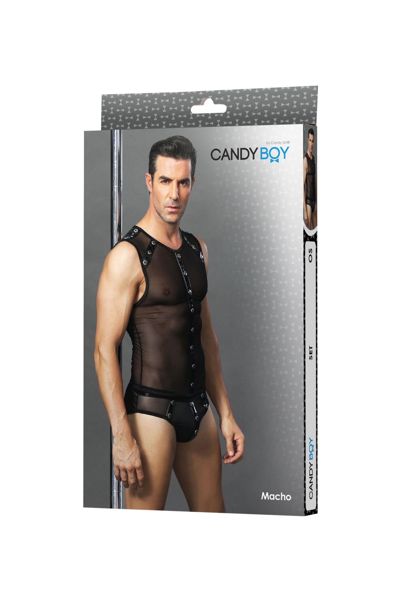 Эротическое комплект candy boy macho (майка, трусы) черный, os в России