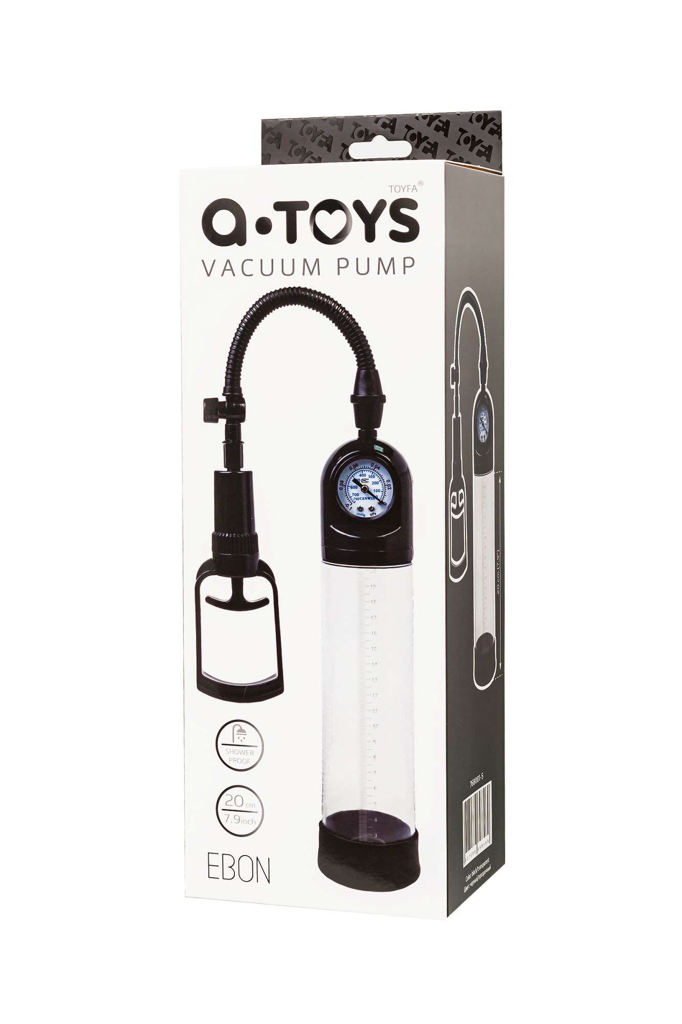 помпа для пениса toyfa a-toys, силикон, прозрачный, 20 см в России