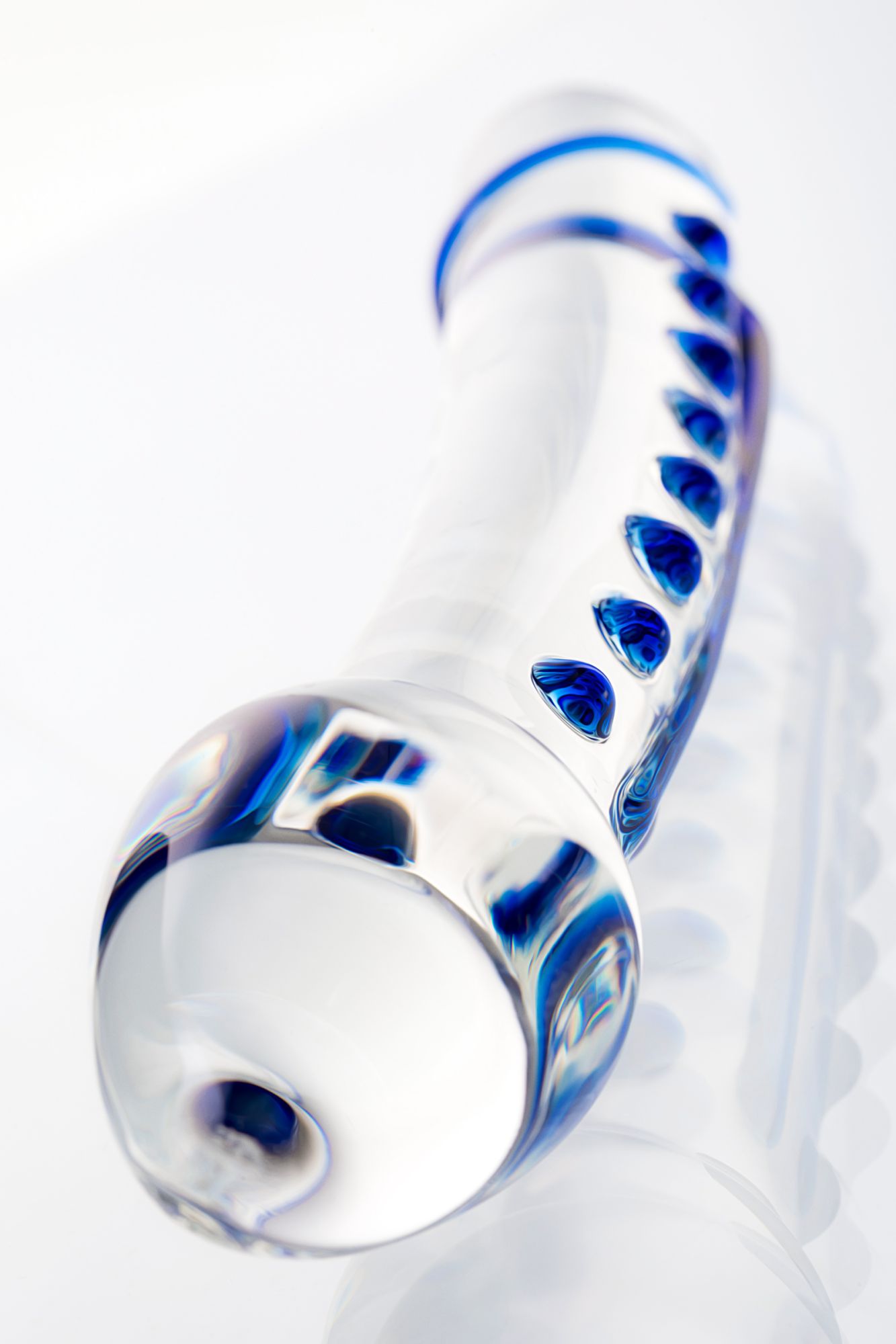 фаллоимитатор с двумя головками sexus glass, стекло, прозрачный, 20 см в России