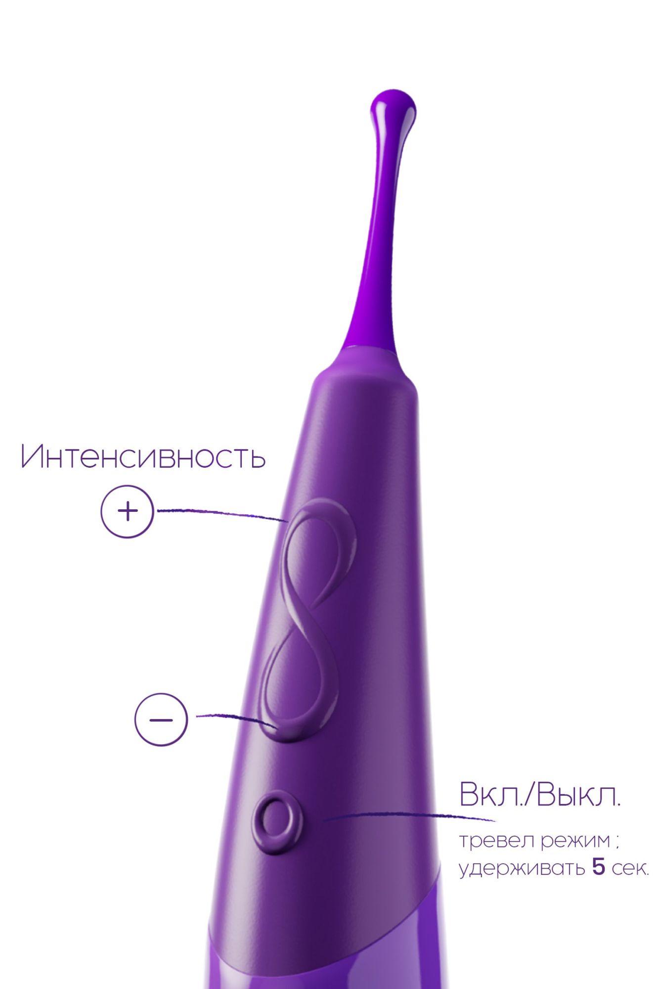 стимулятор клитора с ротацией zumio x,фиолетовый,abs пластик, 18 см в России