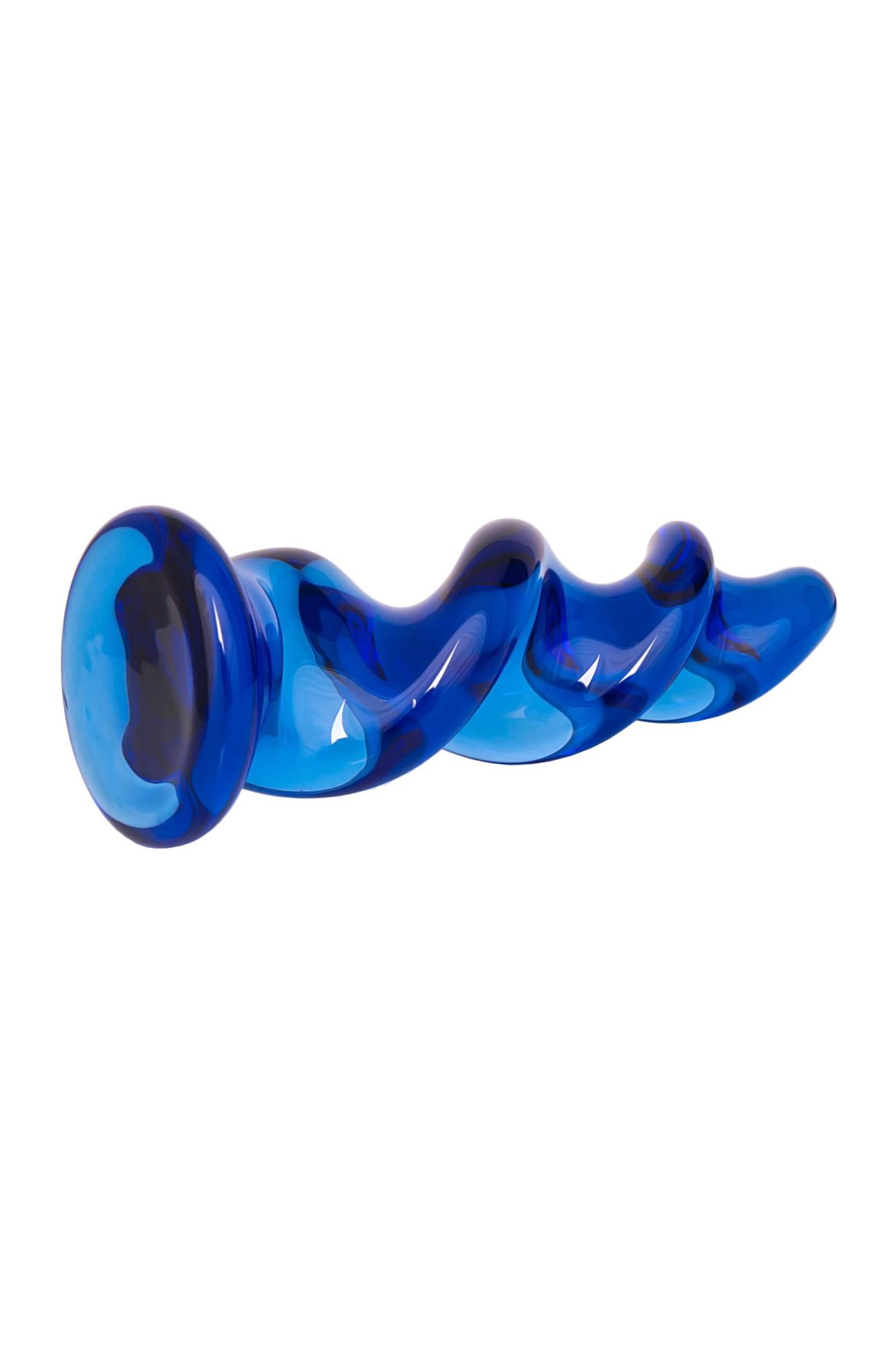 анальная втулка sexus glass, стекло, синяя, 12 см, ø 3,5 см в России
