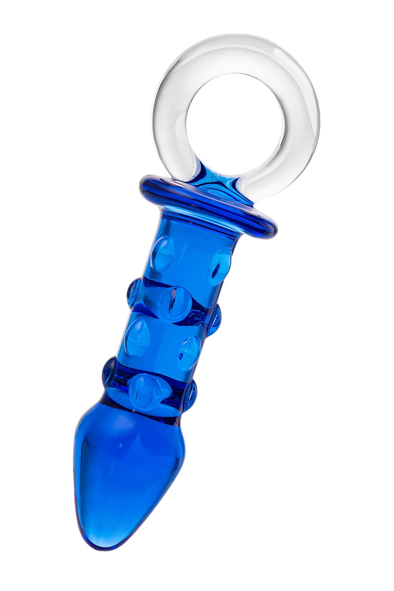 анальная втулка sexus glass, стекло, синяя, 16 см, ø 3,5 см в России