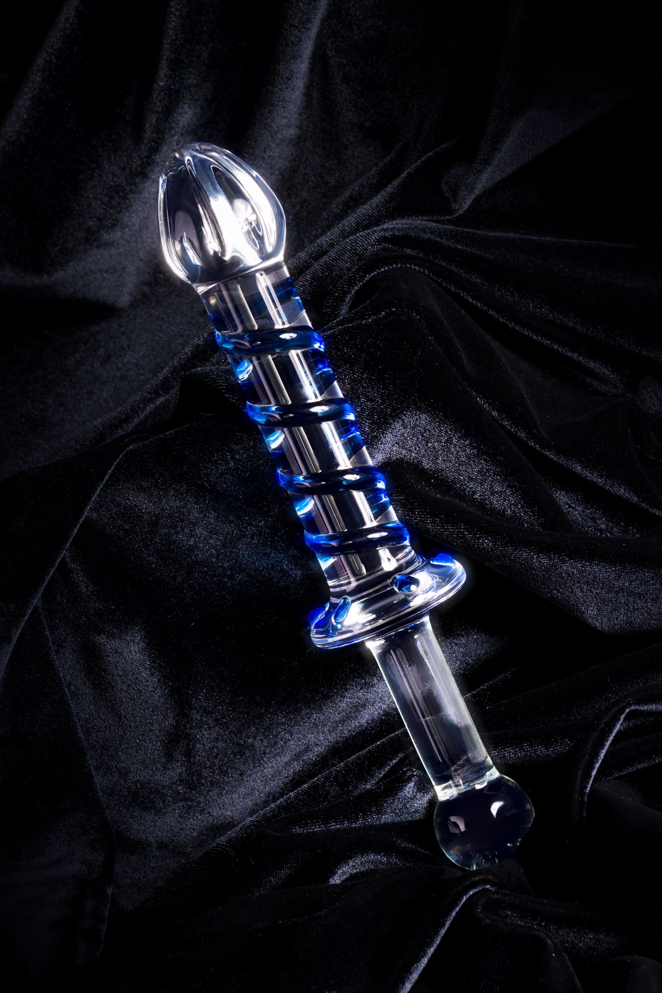 двусторонний фаллоимитатор sexus glass, стекло, прозрачный, 22,5 см в России
