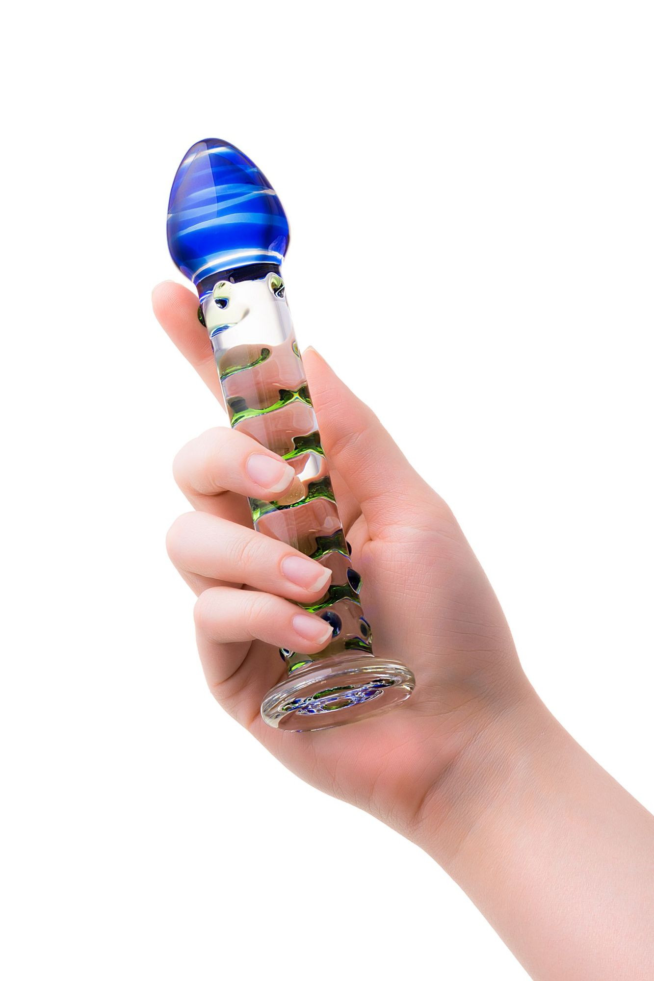 нереалистичный фаллоимитатор sexus glass, стекло, прозрачный, 18 см в России