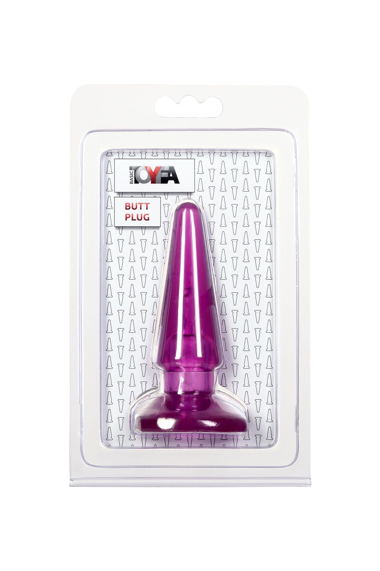анальная втулка toyfa basic, pvc, фиолетовый, 9,5 см в России