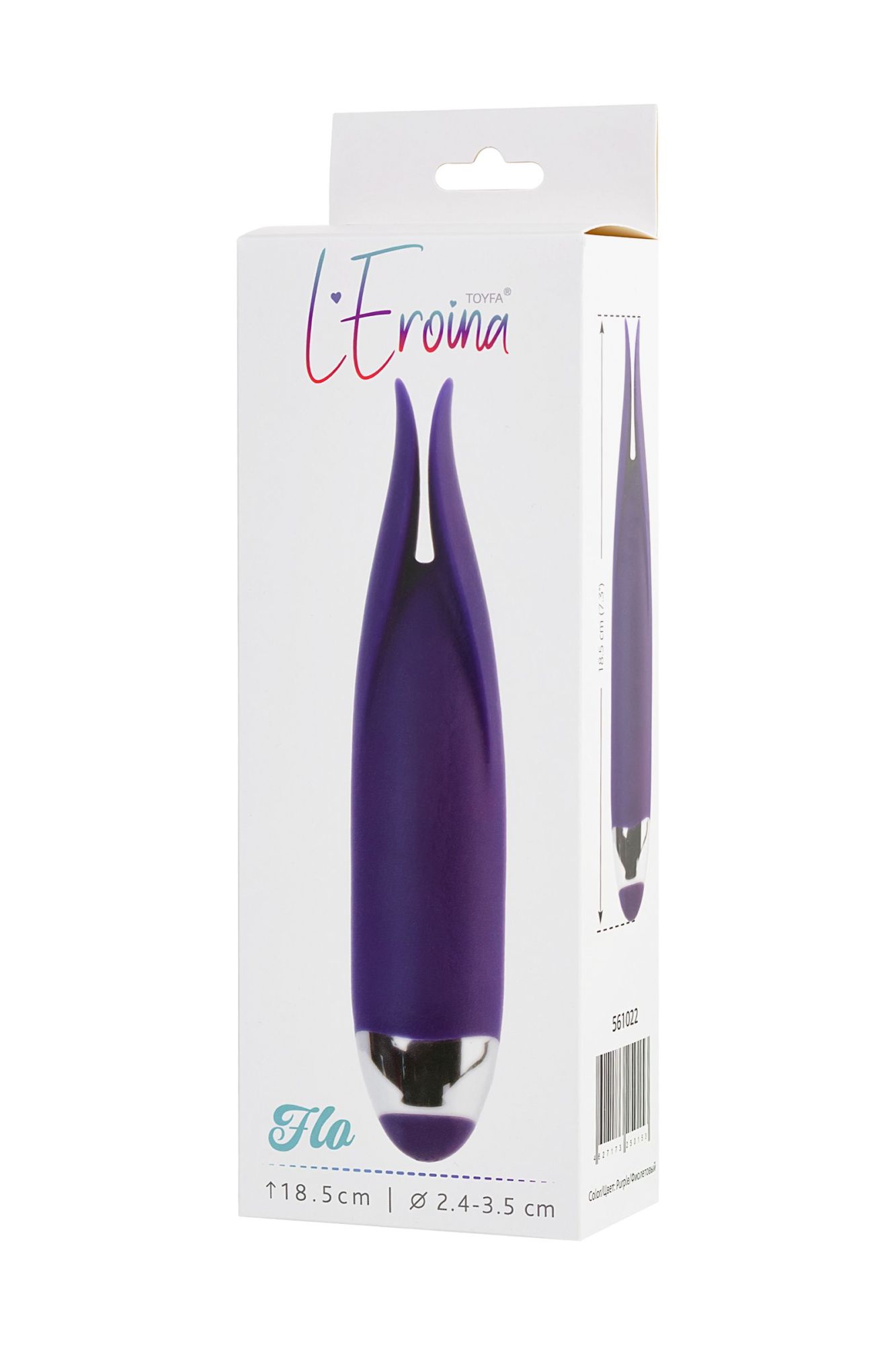 вибростимулятор l'eroina by toyfa flo, силикон, фиолетовый, 18,5 см в России
