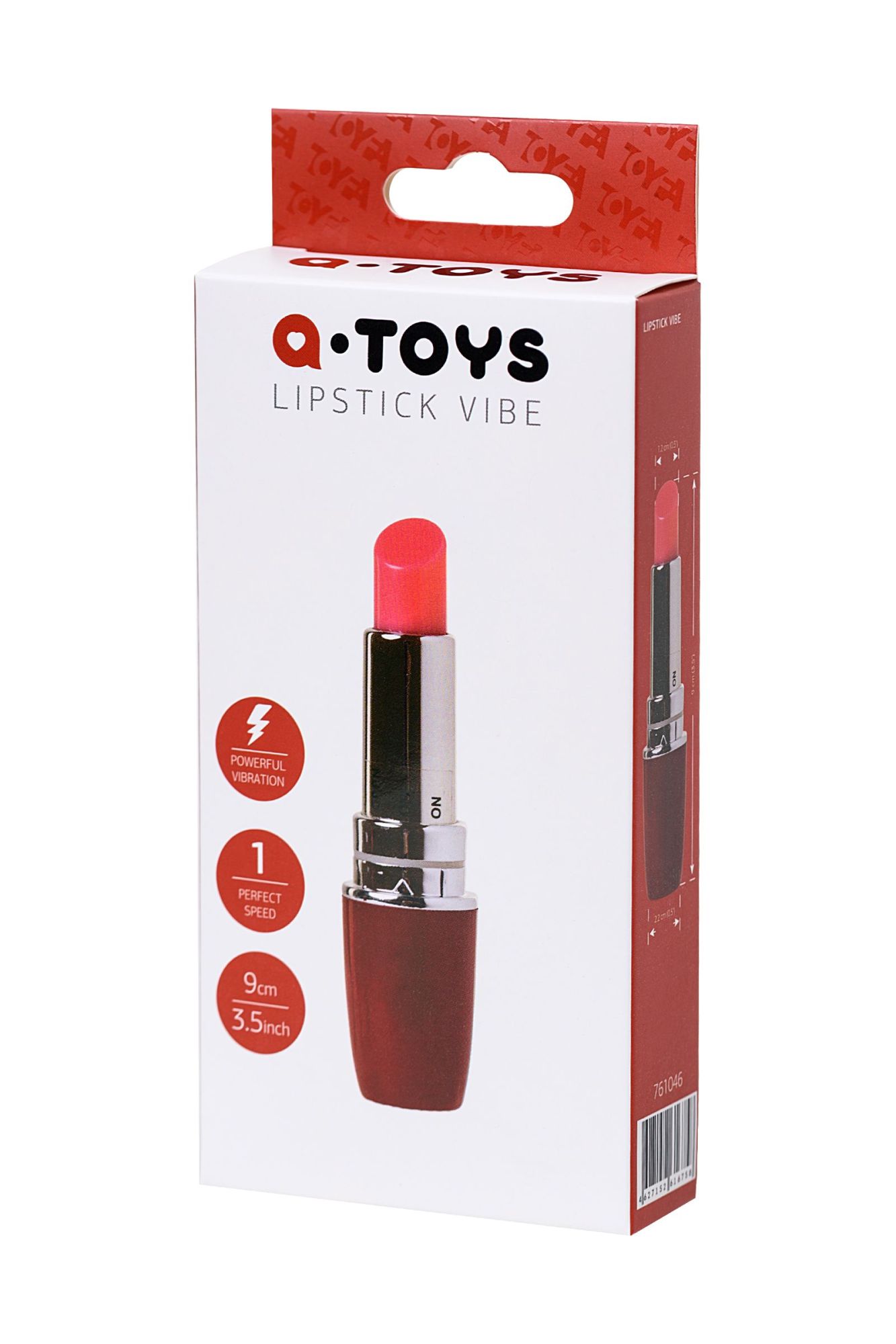 вибромассажер a-toys by toyfa lipstick, abs пластик, красный, 9 см в России