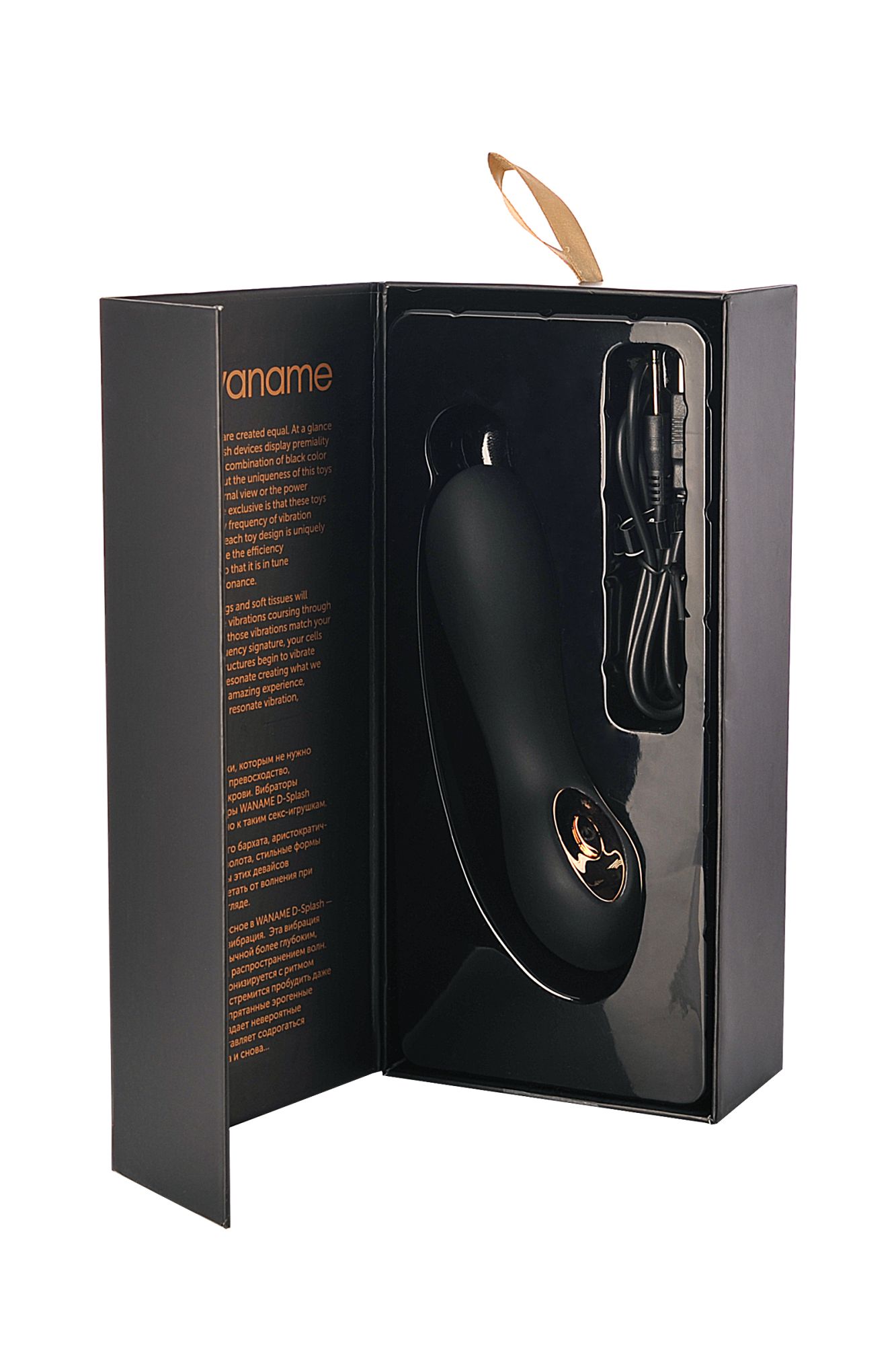 стимулятор точки g waname d-splash cascade, силикон, черный, 15 см в России