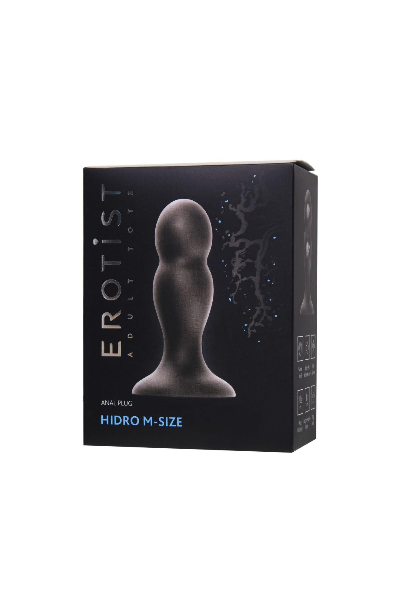 анальная втулка erotist hidro m, силикон, чёрный, 10,5 см в России