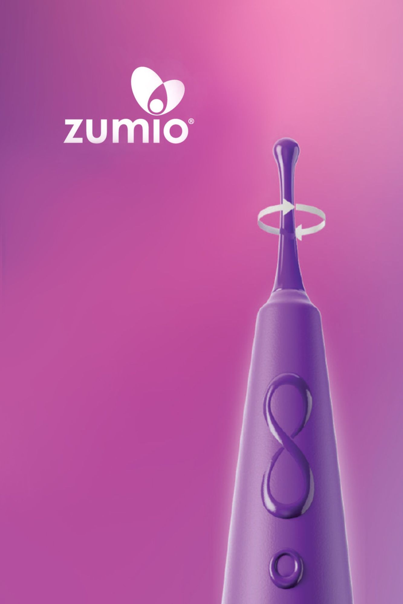 стимулятор клитора с ротацией  zumio s,сиреневый, abs пластик, фиолетовый, 18 см в России