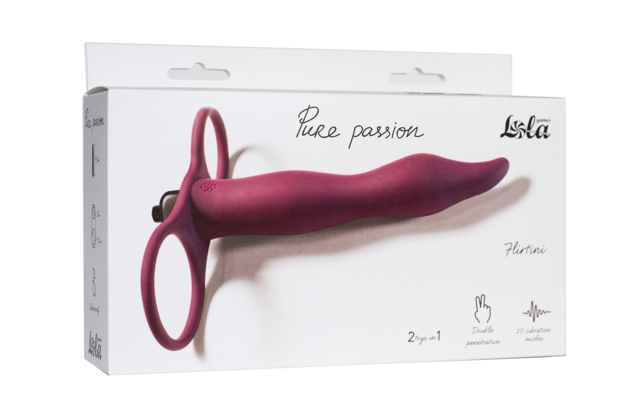 вибронасадка для двойного проникновения pure passion flirtini wine red 1204-02lola в России