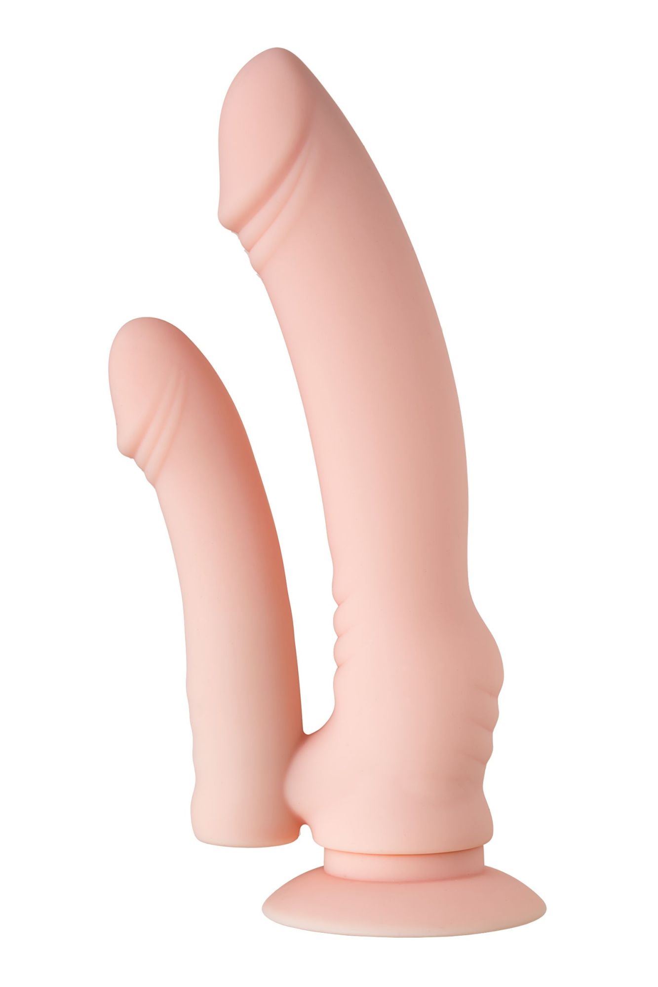 реалистичный фаллоимитатор a-toys by toyfa twint, силикон, телесный, 19,5 см в России