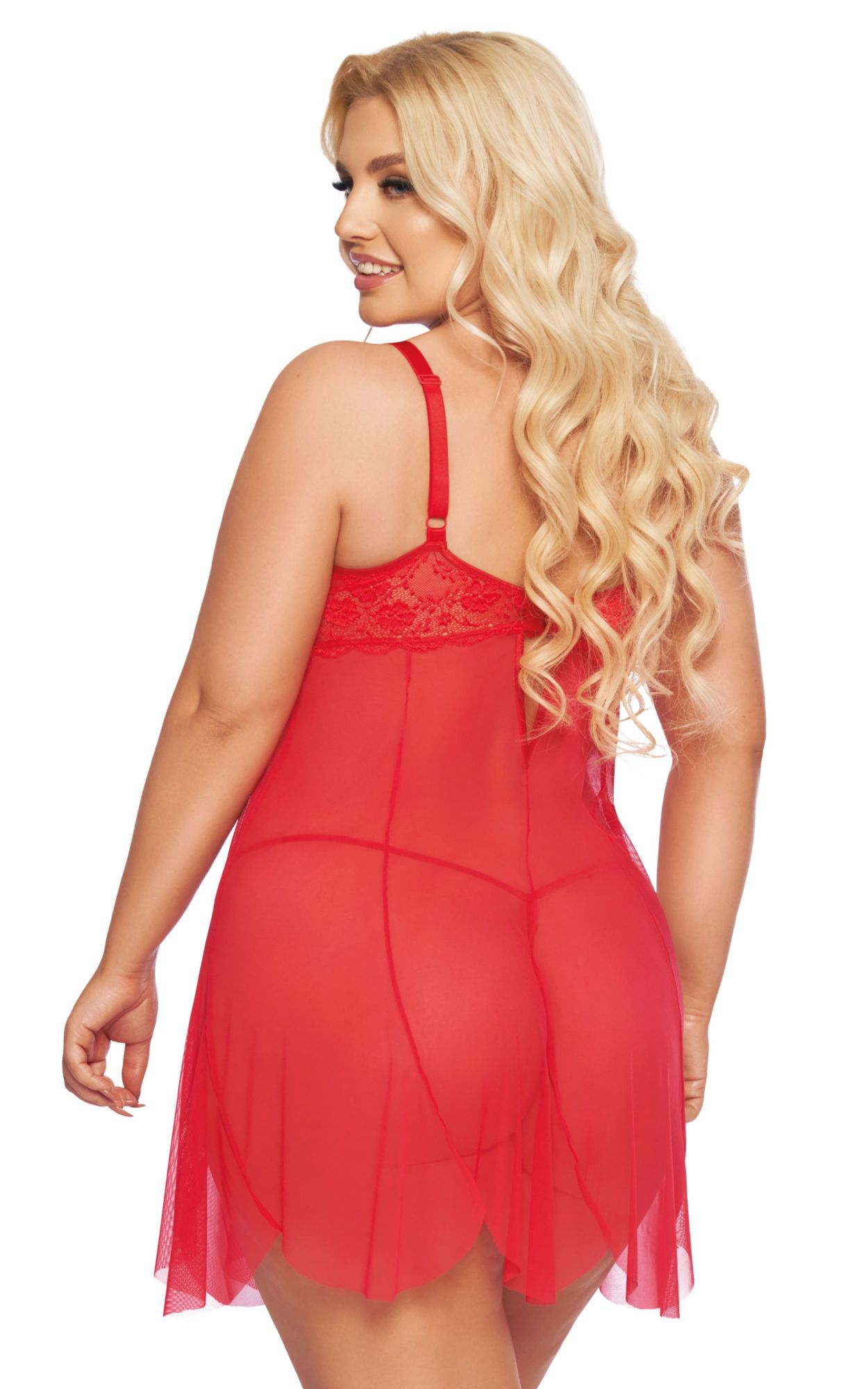 Эротическое ночная сорочка и стринги softline collection carla, красный, xl в России