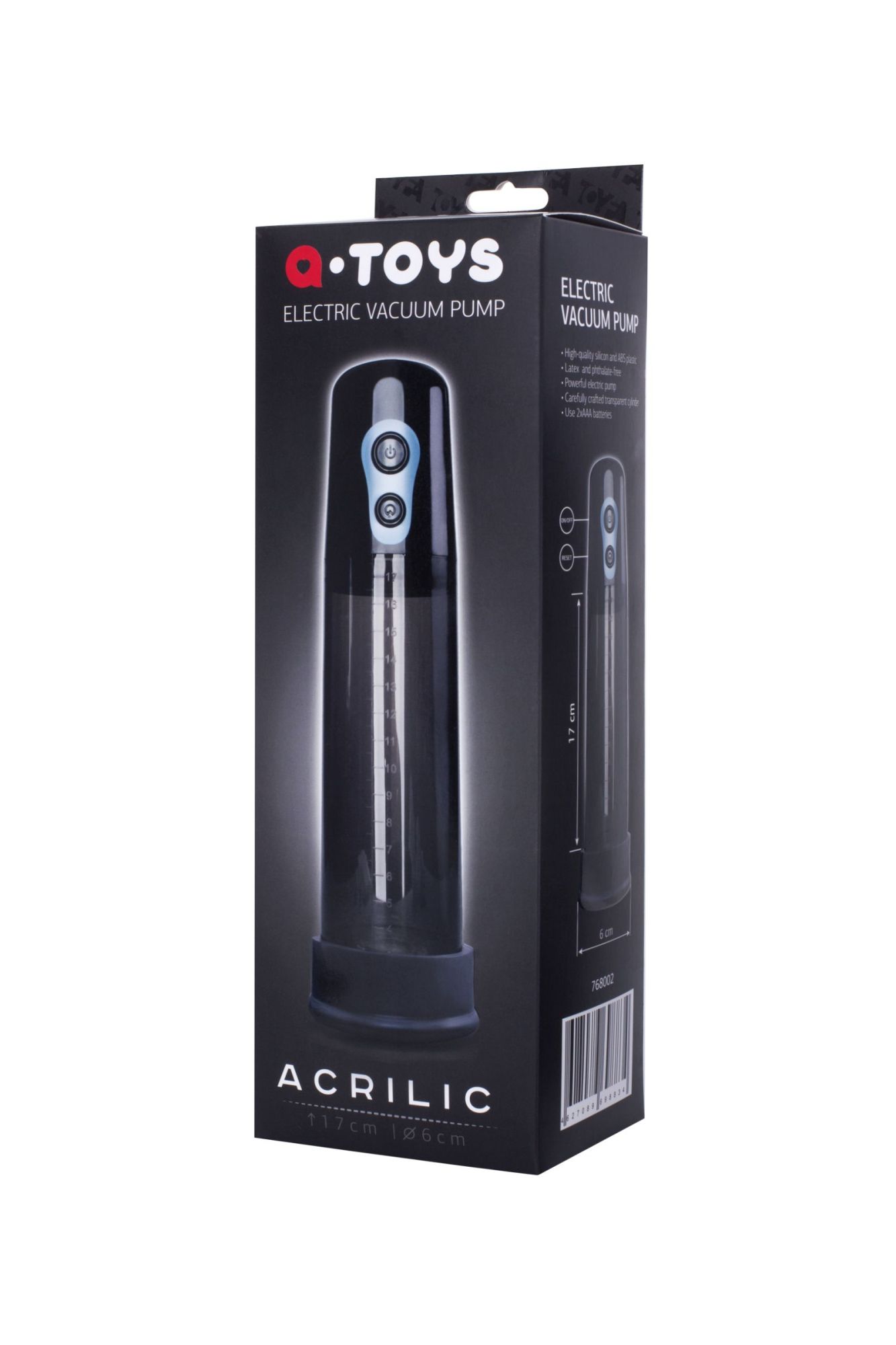 помпа для пениса toyfa  a-toys acrilic, силикон, чёрный, 26 см в России