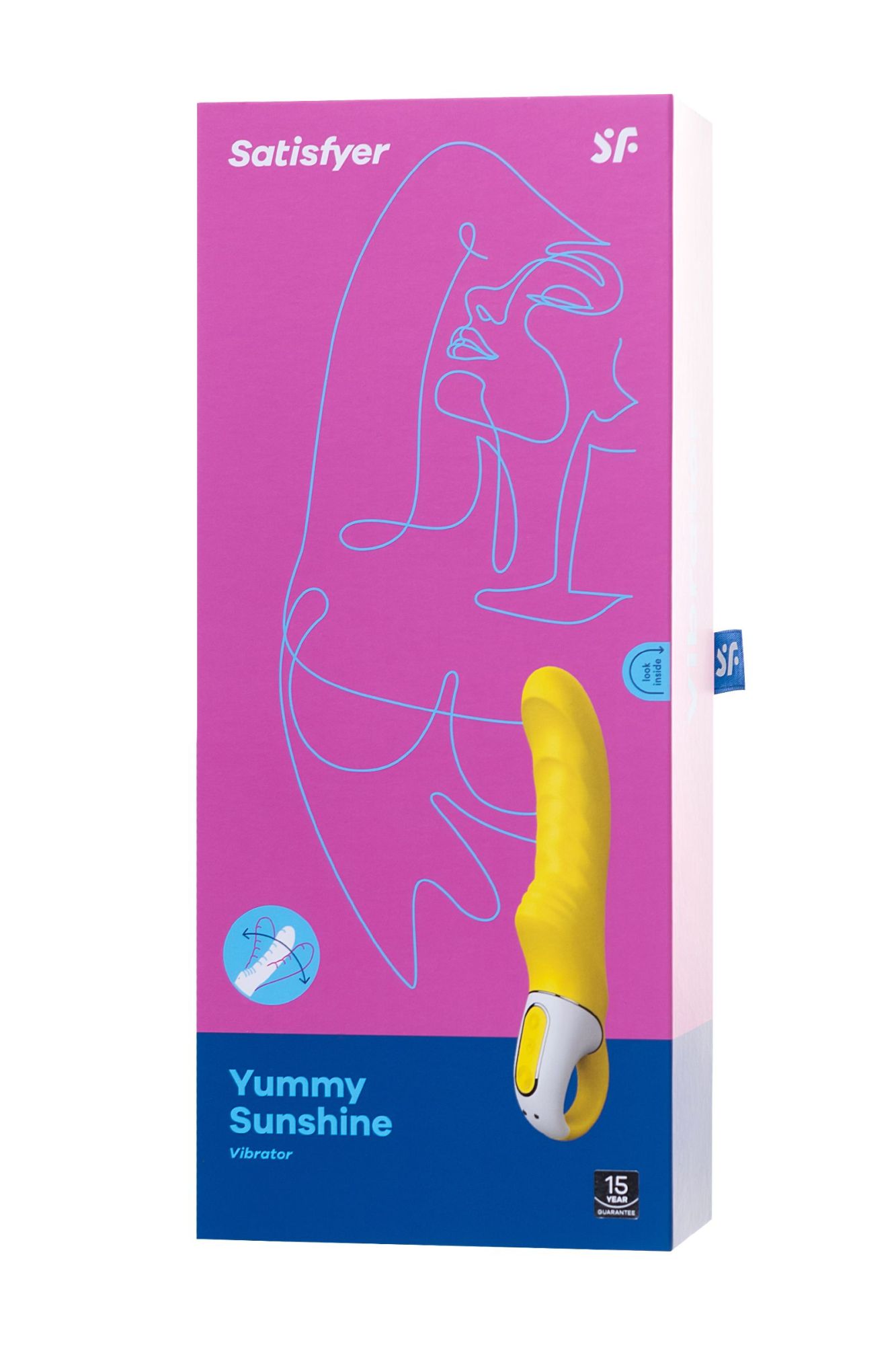 нереалистичный вибратор satisfyer vibes yummy sunshine, силикон, желтый, 22,5 см. в России