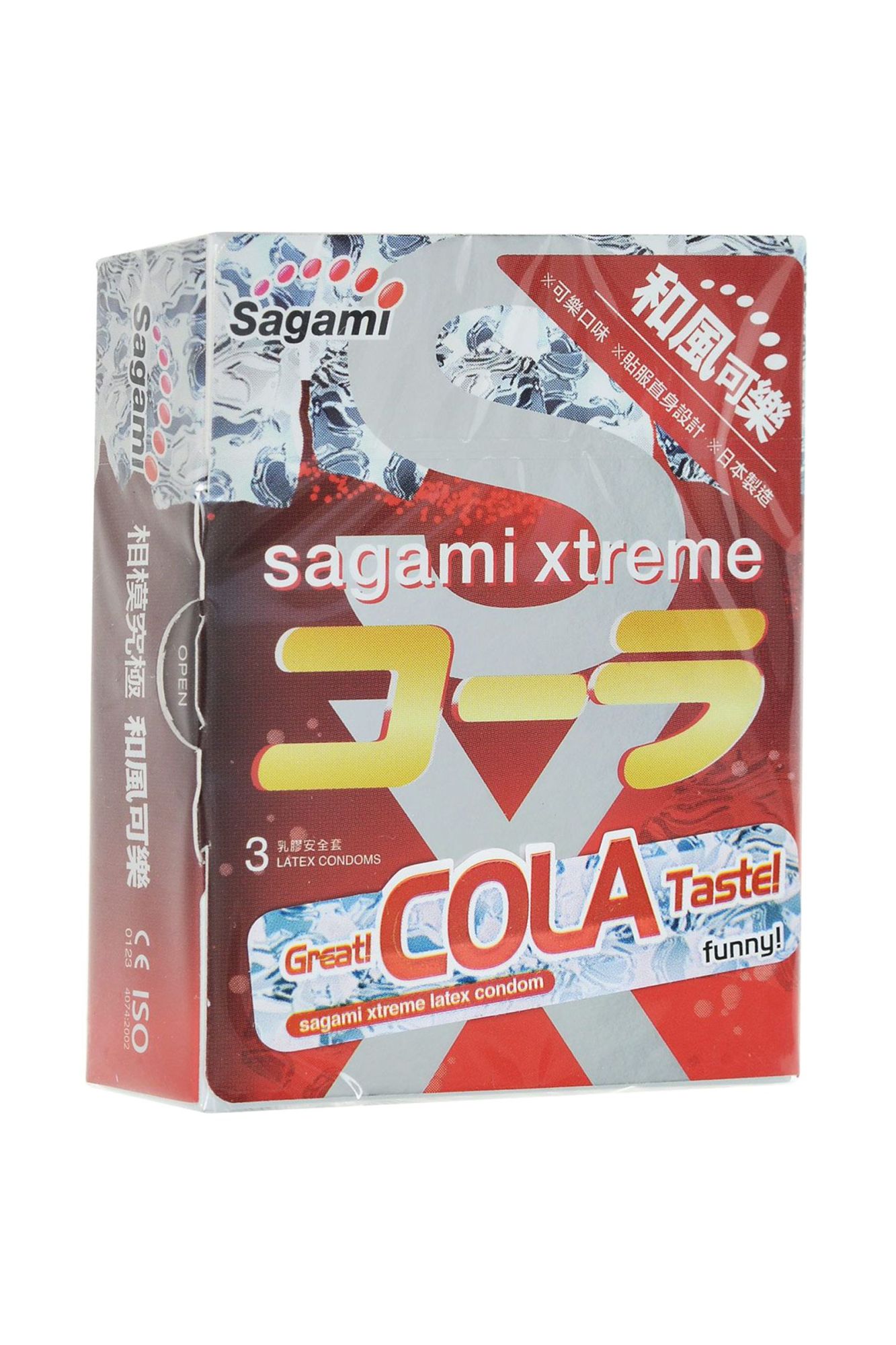 презервативы sagami, xtreme, cola, латекс, 19 см, 5,2 см, 3 шт. в России