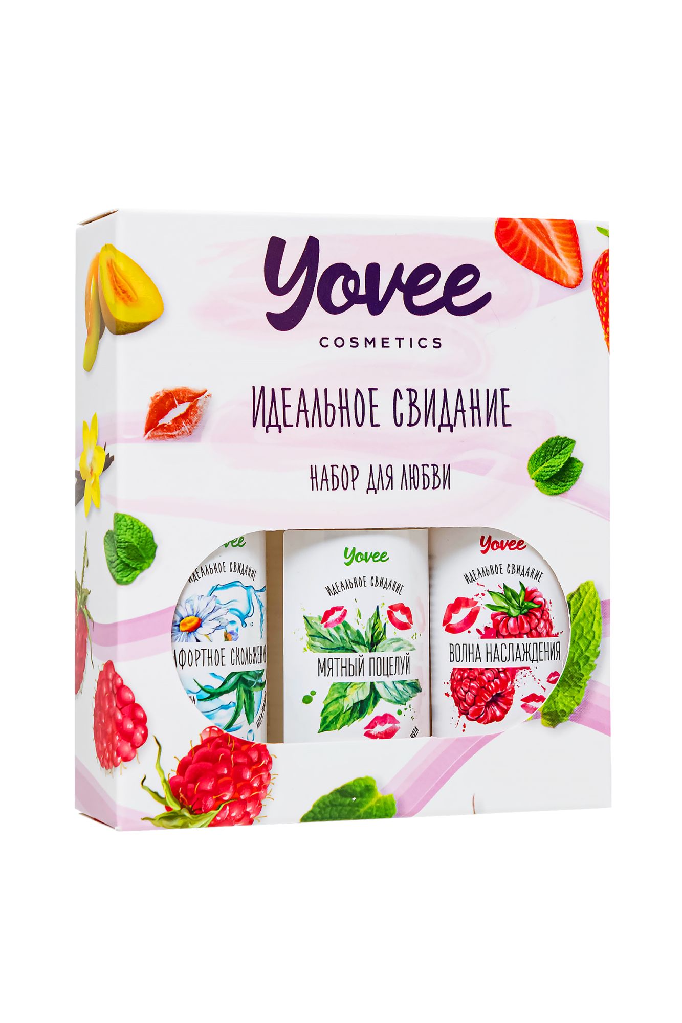 набор гелей-смазок yovee для любви (721002+721006+721054), вкус (малина+мята) + увл (алоэ), 3х50 мл в России