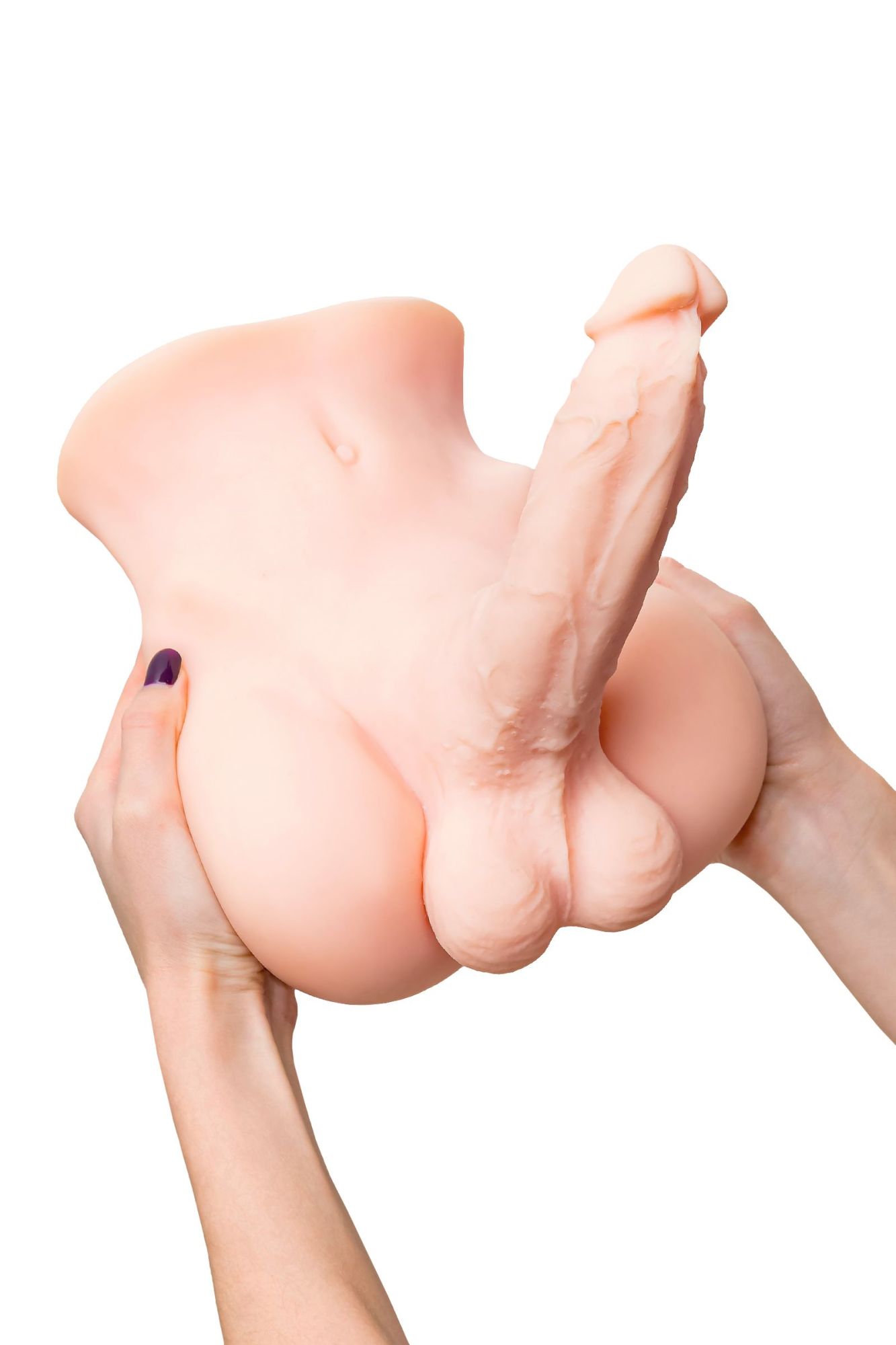 мастурбатор с фаллосом juicy pussy manuel, tpe, телесный, 25 см в России