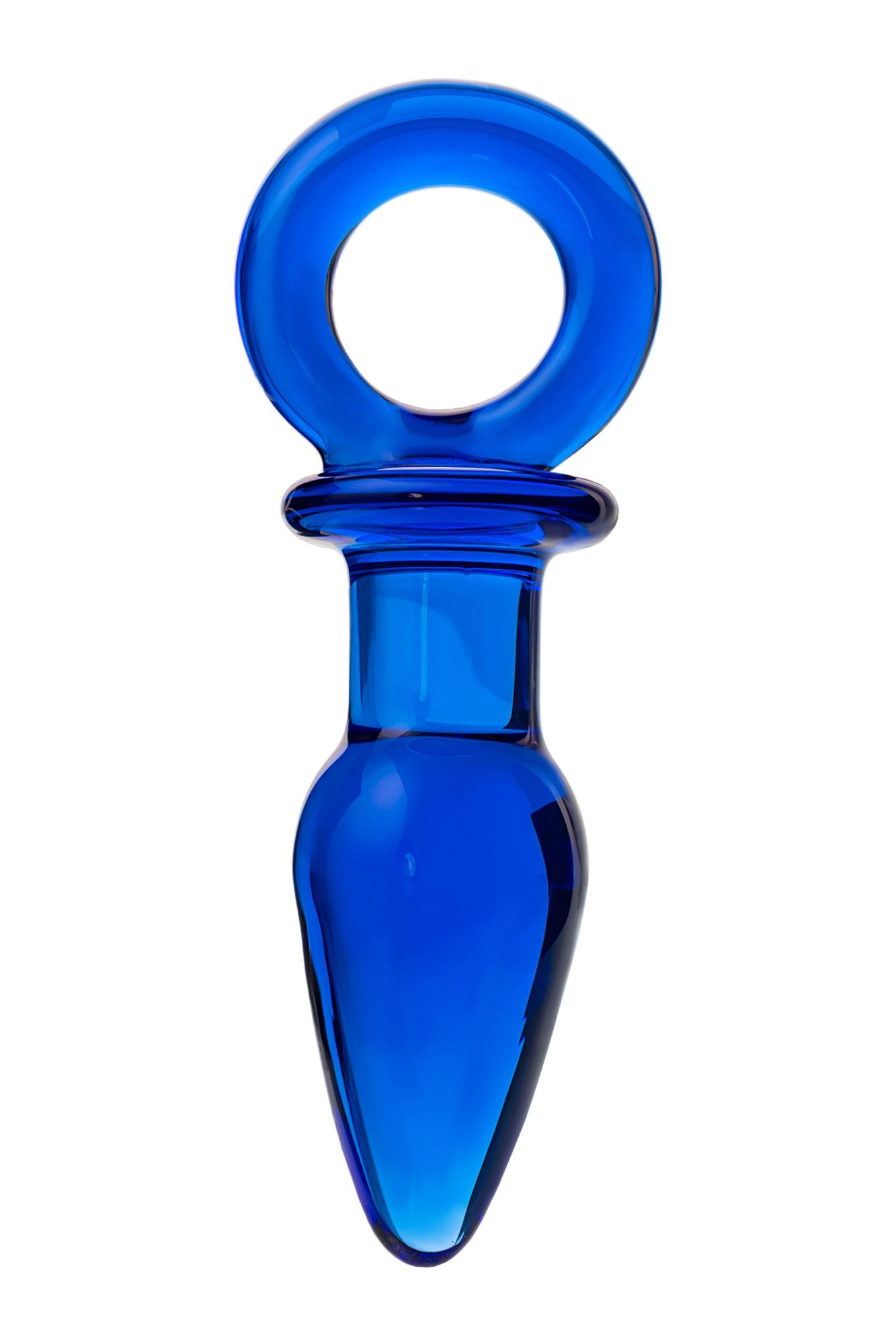 анальная втулка sexus glass, стекло, синяя, 14 см, ø 3,5 см в России