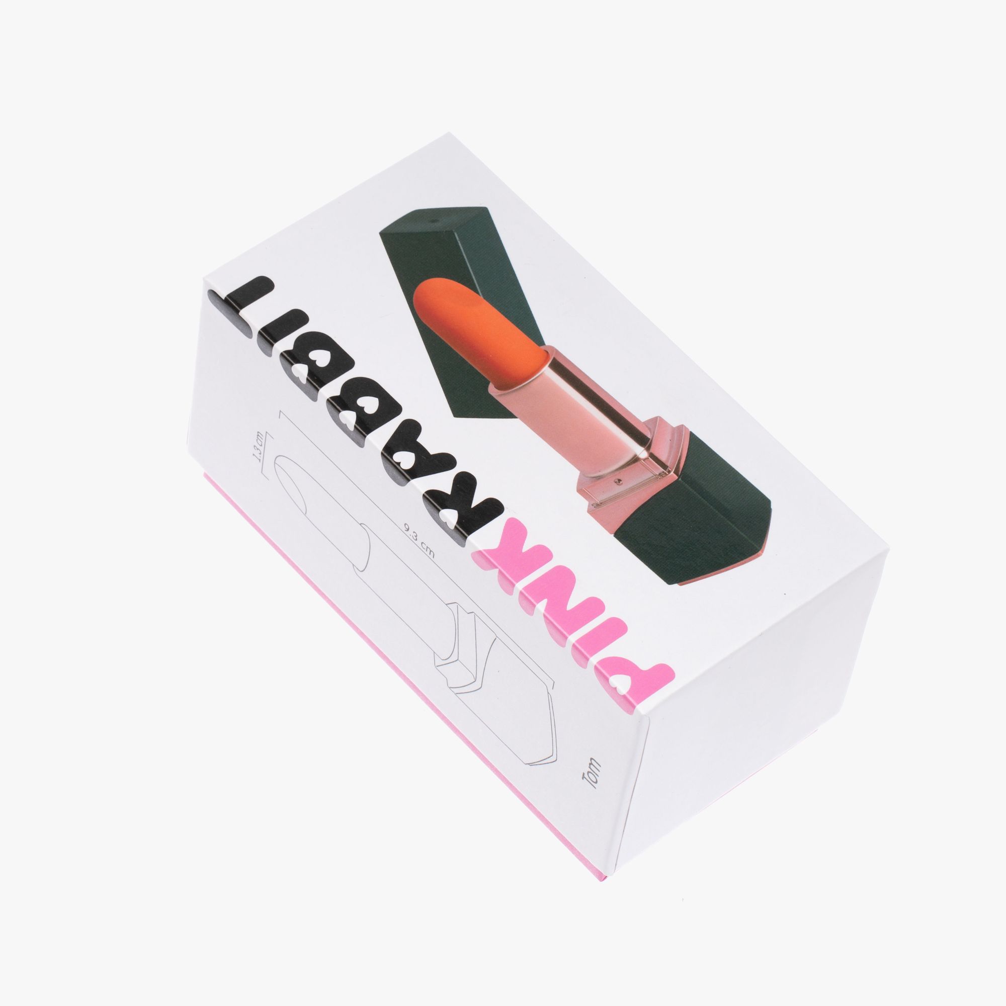 миниатюрный вибромассажер в виде помады pink rabbit tom из жидкого силикона, черный в России