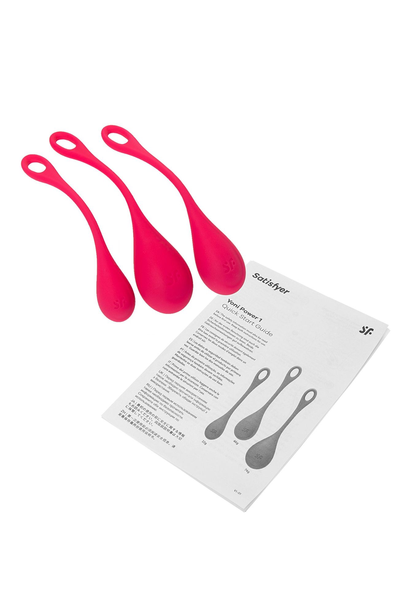 набор вагинальных шариков satisfyer yoni, силикон, красный, ø 2 см. в России
