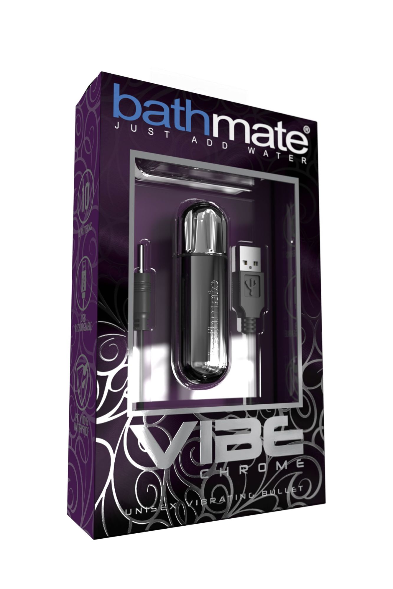 вибропуля bathmate vibe bullet chrome, пластик, серебряная в России