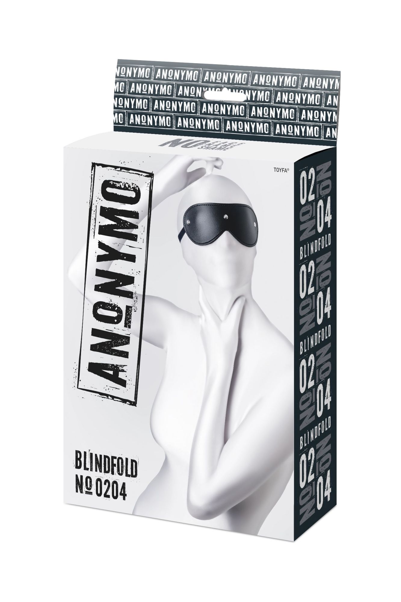 маска anonymo, pu кожа, черная, 24 см в России