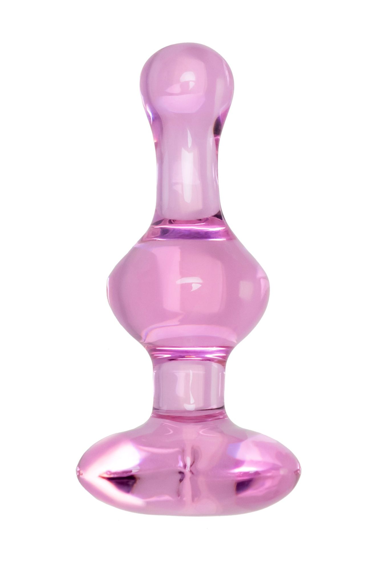 анальная втулка sexus glass, стекло, розовая, 9,8 см в России
