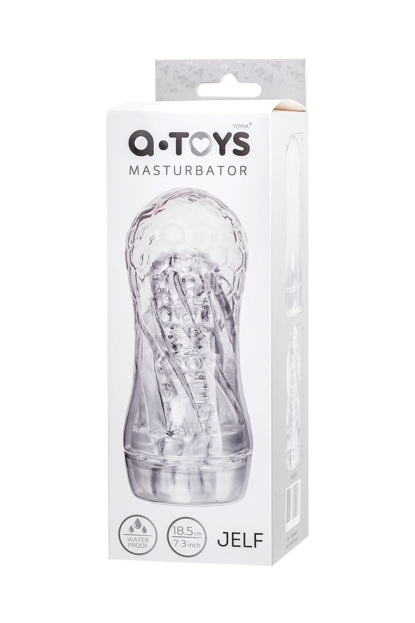 мастурбатор a-toys jelf, abs пластик, прозрачный, 18,5 см в России
