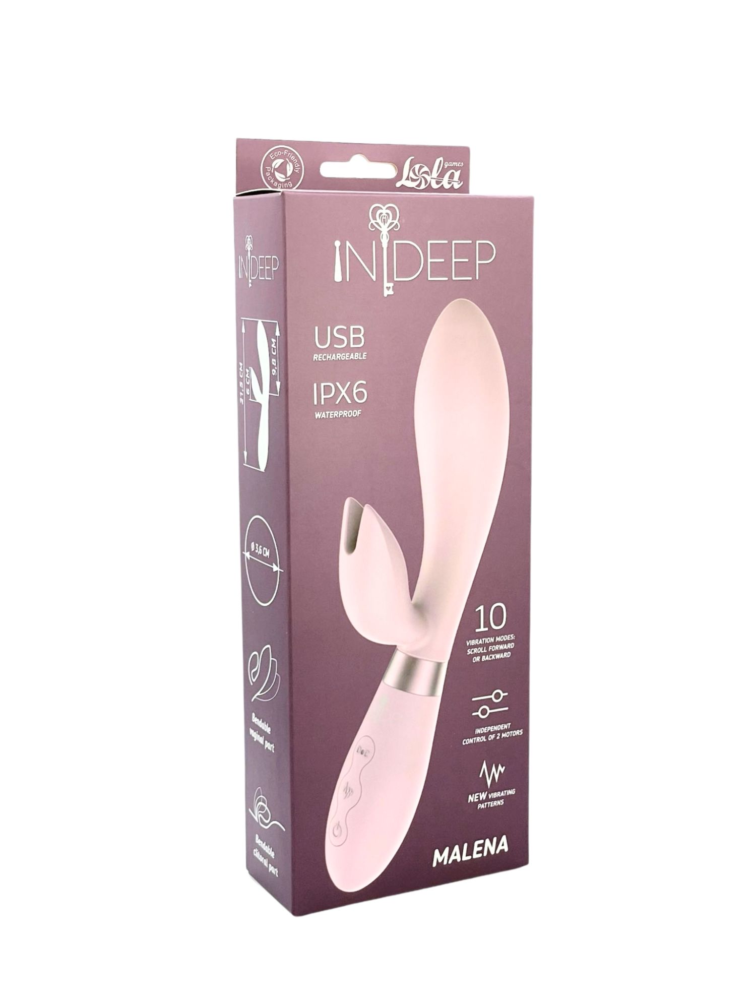 перезаряжаемый вибратор indeep pro malena pink 7708-02indeep в России