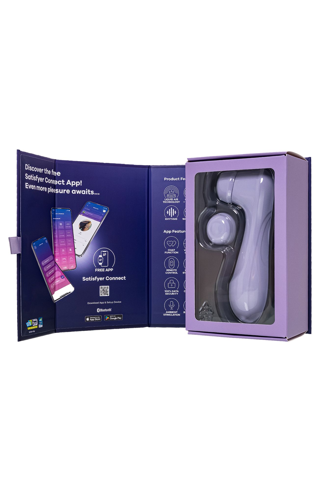 вакуумный стимулятор клитора satisfyer pro 2 generation 3, bluetooth/app, фиолетовый, 16,4 см в России