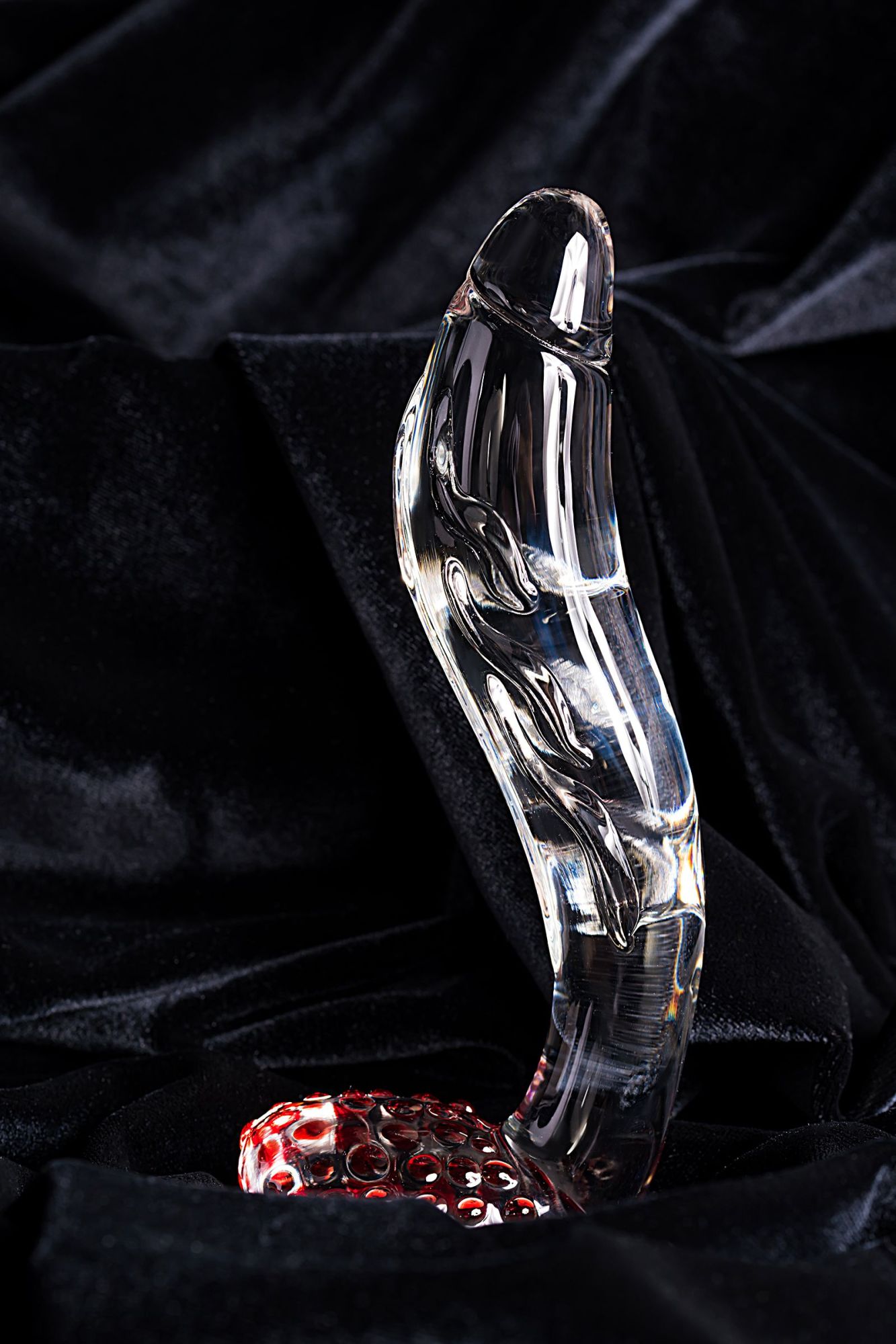 нереалистичный фаллоимитатор sexus glass, стекло, прозрачный, 17,5 см в России