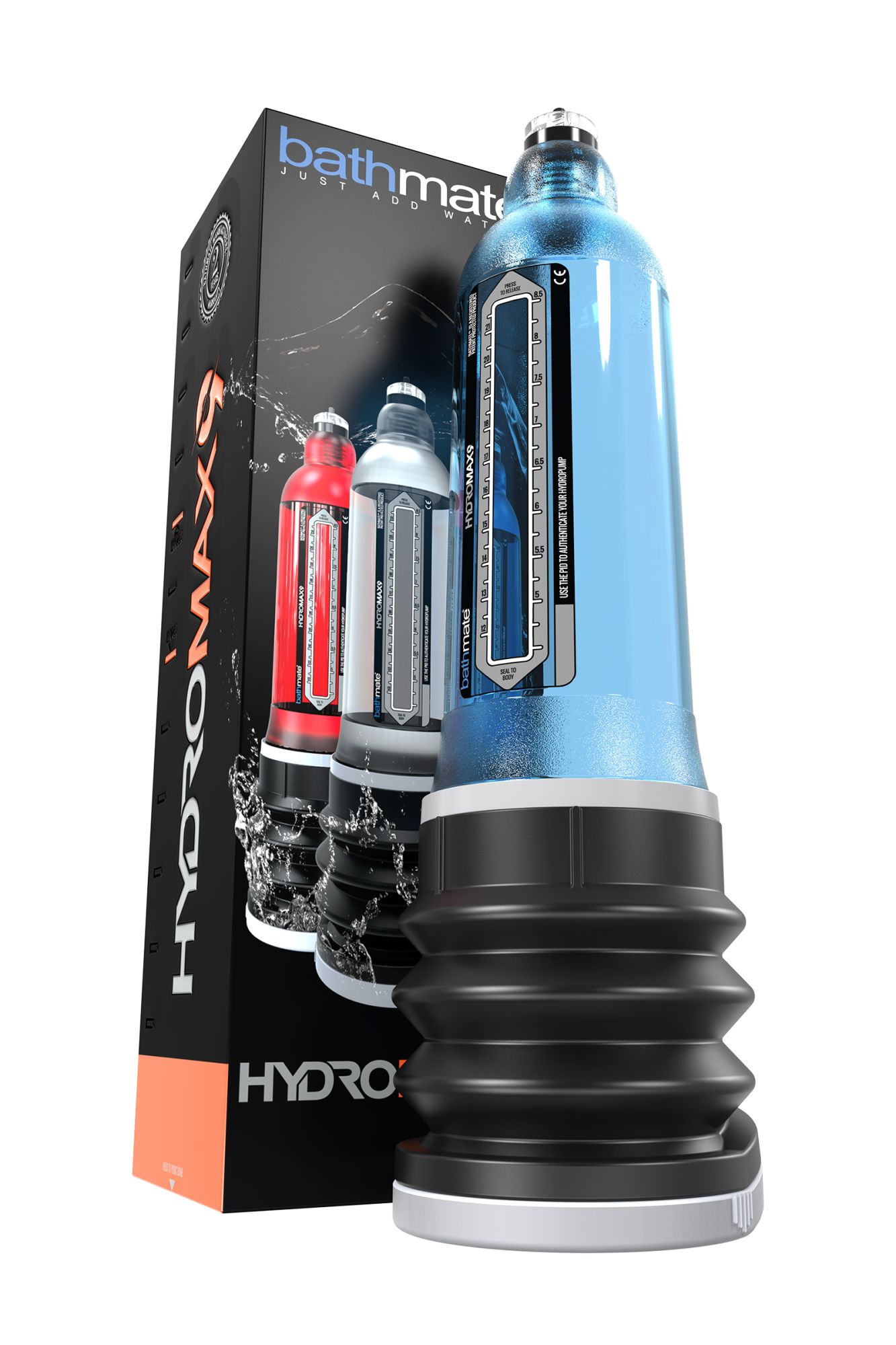 гидропомпа bathmate hydromax9, abs пластик, голубая, 32,5 см (аналог hydromax x40) в России